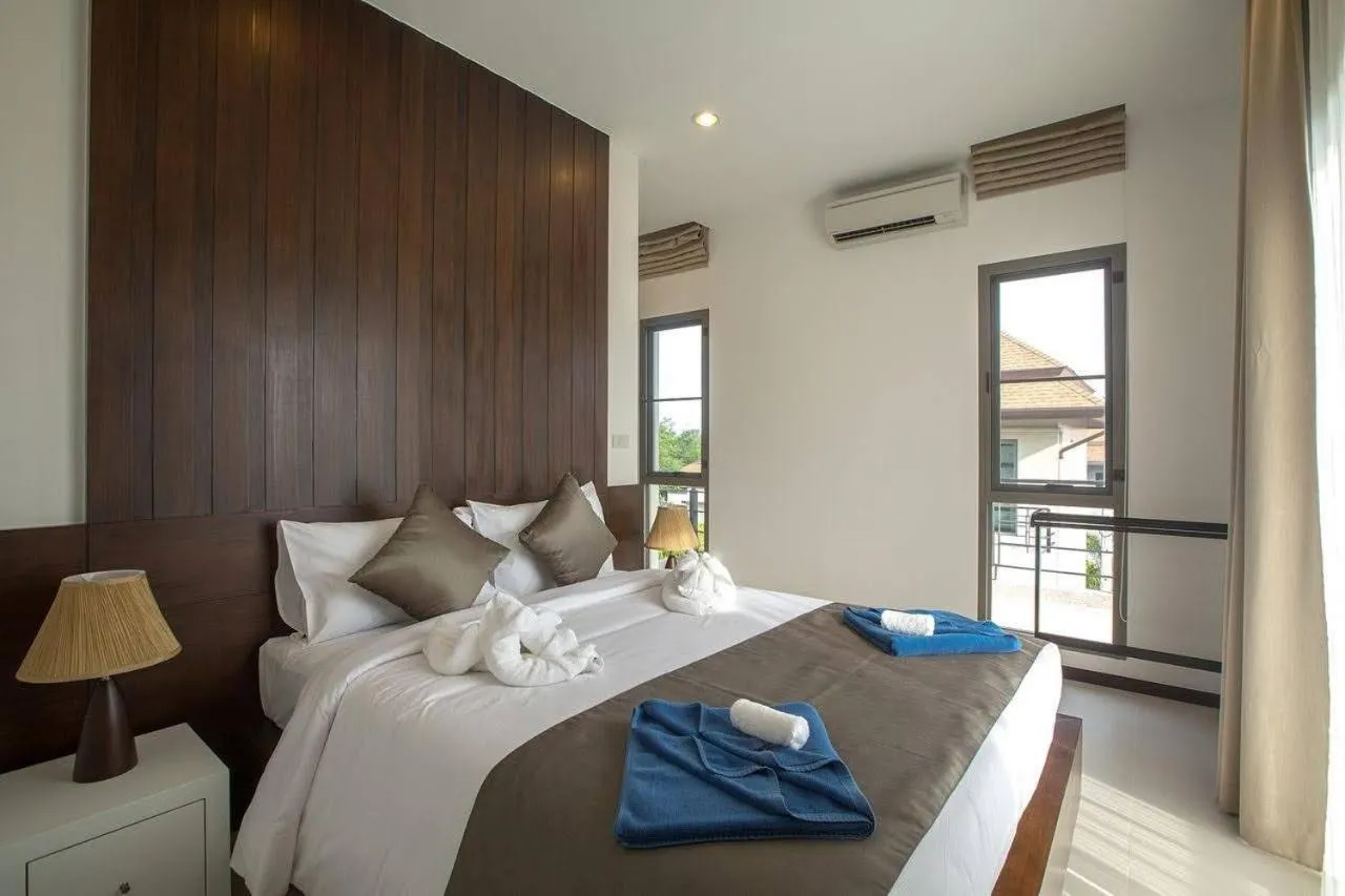 Bed in Shanti Villas x MonthStayZ Thailand