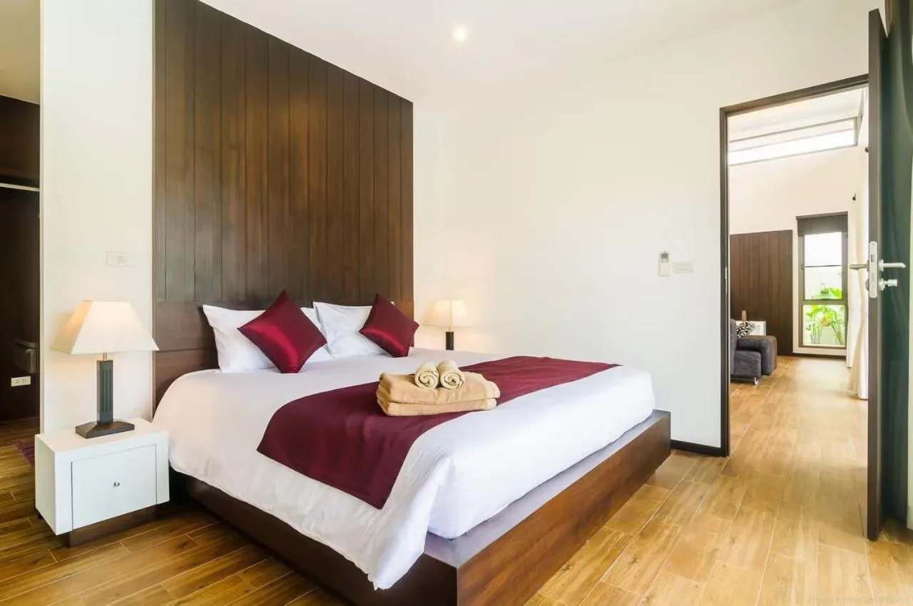 Bed in Shanti Villas x MonthStayZ Thailand