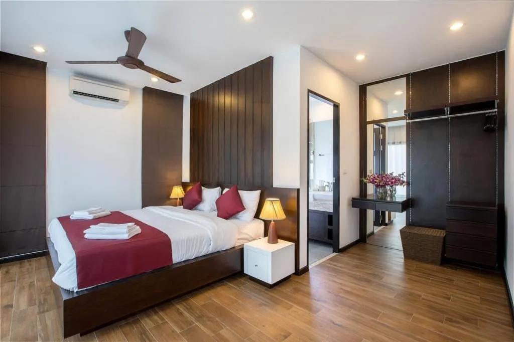 Bed in Shanti Villas x MonthStayZ Thailand