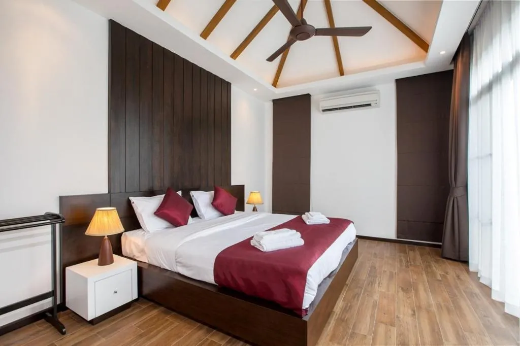 Bed in Shanti Villas x MonthStayZ Thailand