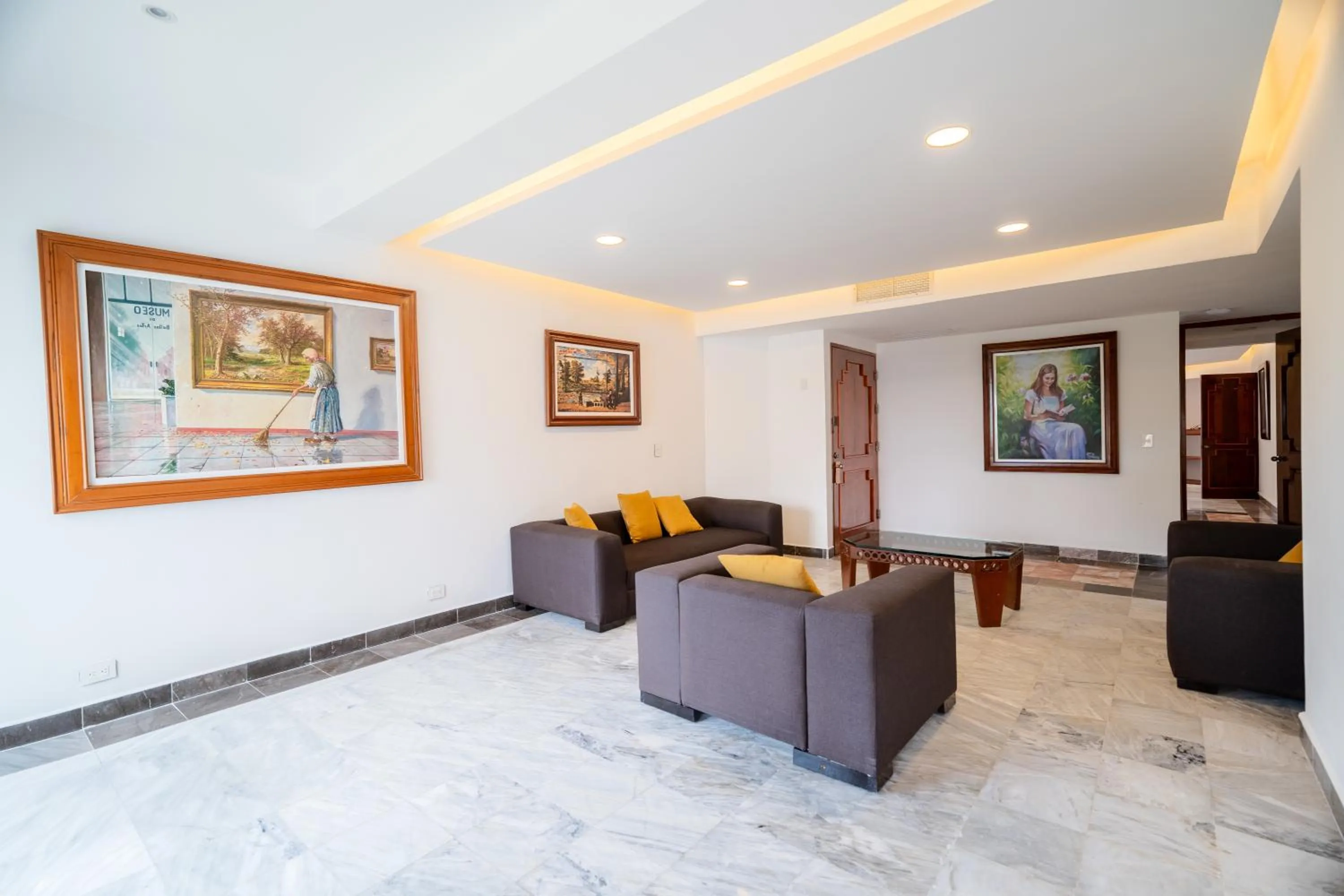 Living room in Hotel y Museo Casa Turquesa