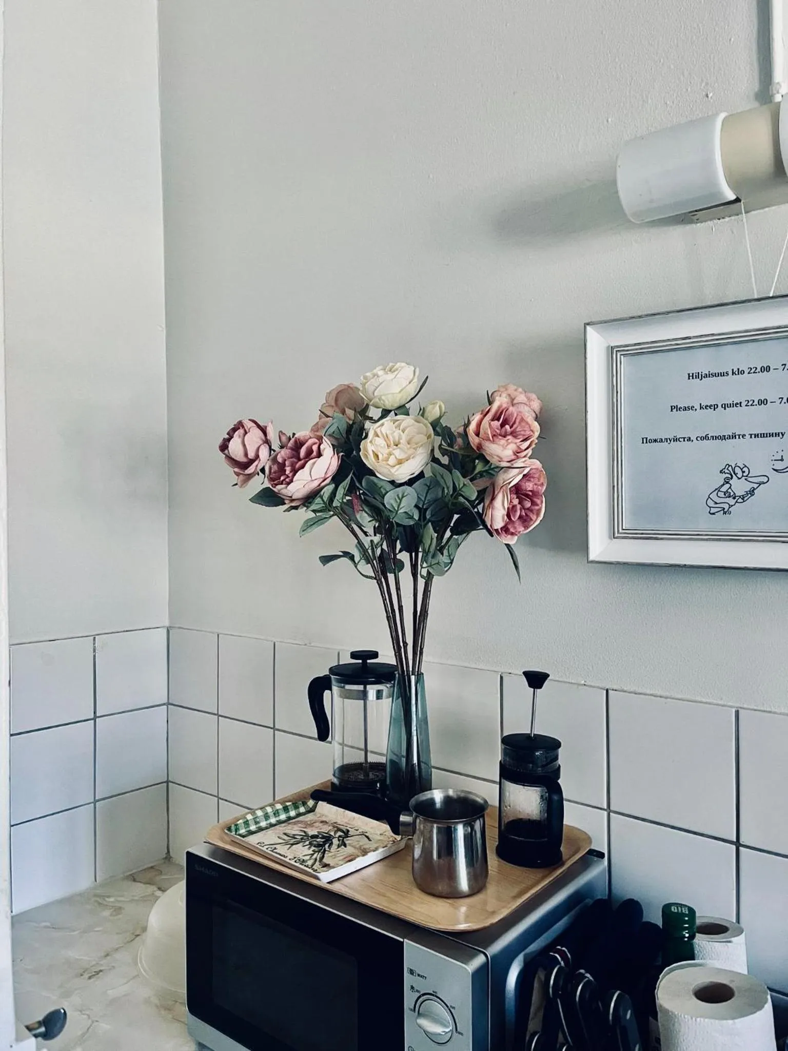 Communal kitchen in Senate Hotel