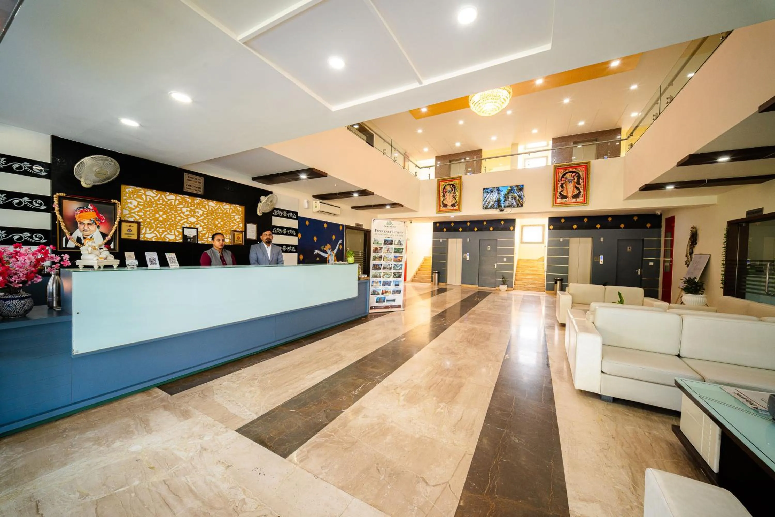 Seating area in The Sky Imperial- Hotel Gopal Darshan