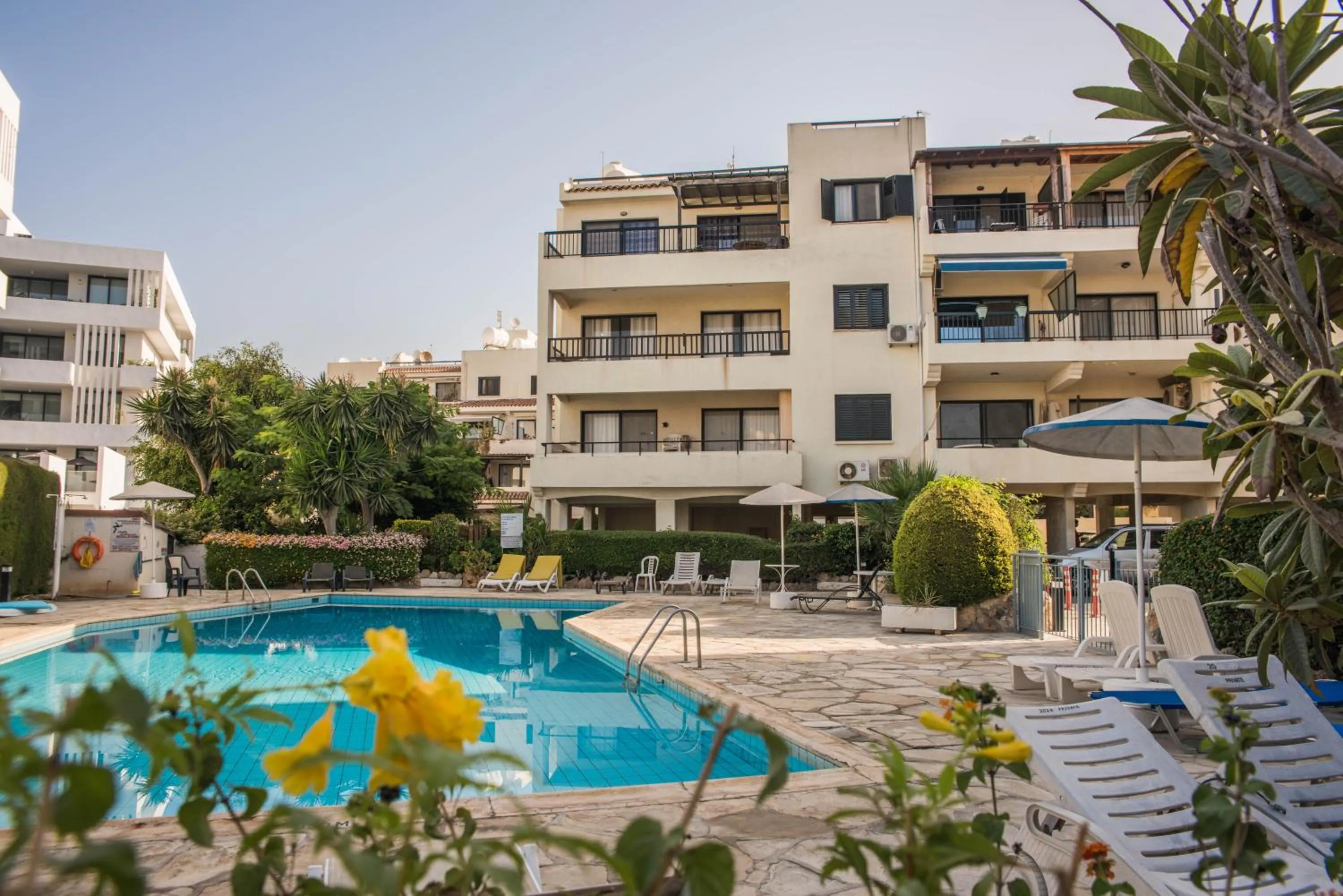Swimming pool in One bedroom apartment in Paphos in good location