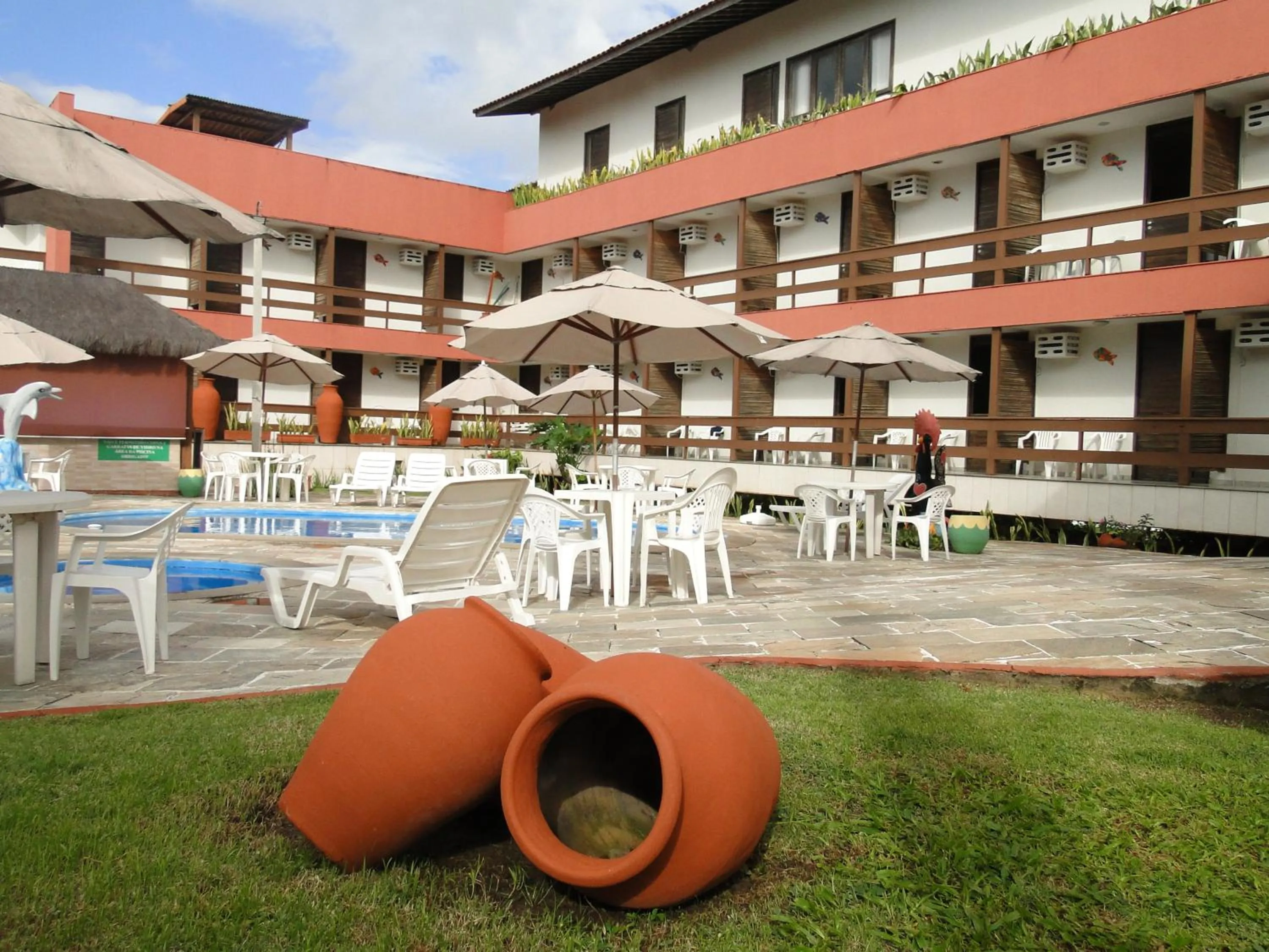 Pool view in POUSADA LUSITANA