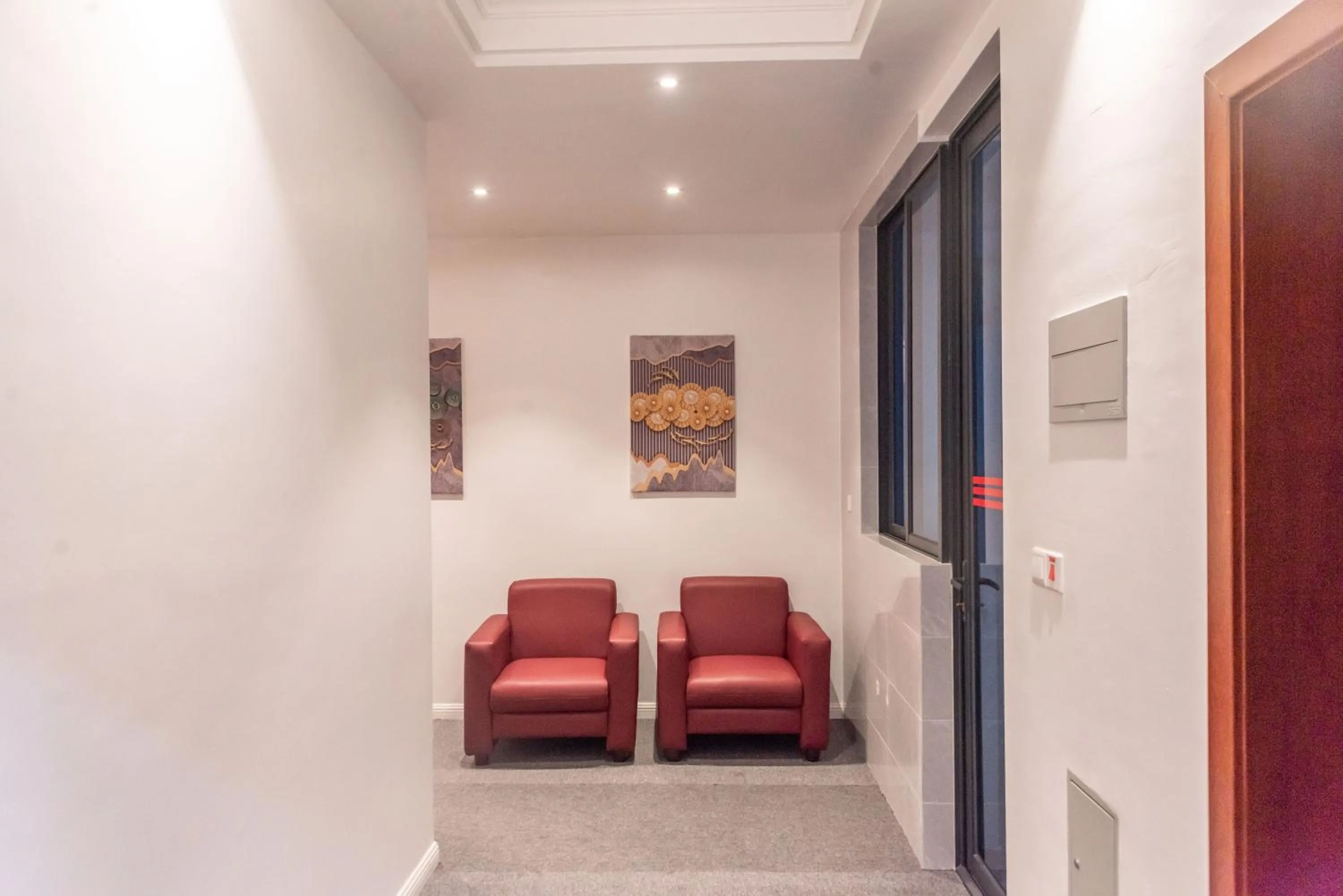Seating area in Pauraque Soho Hotel