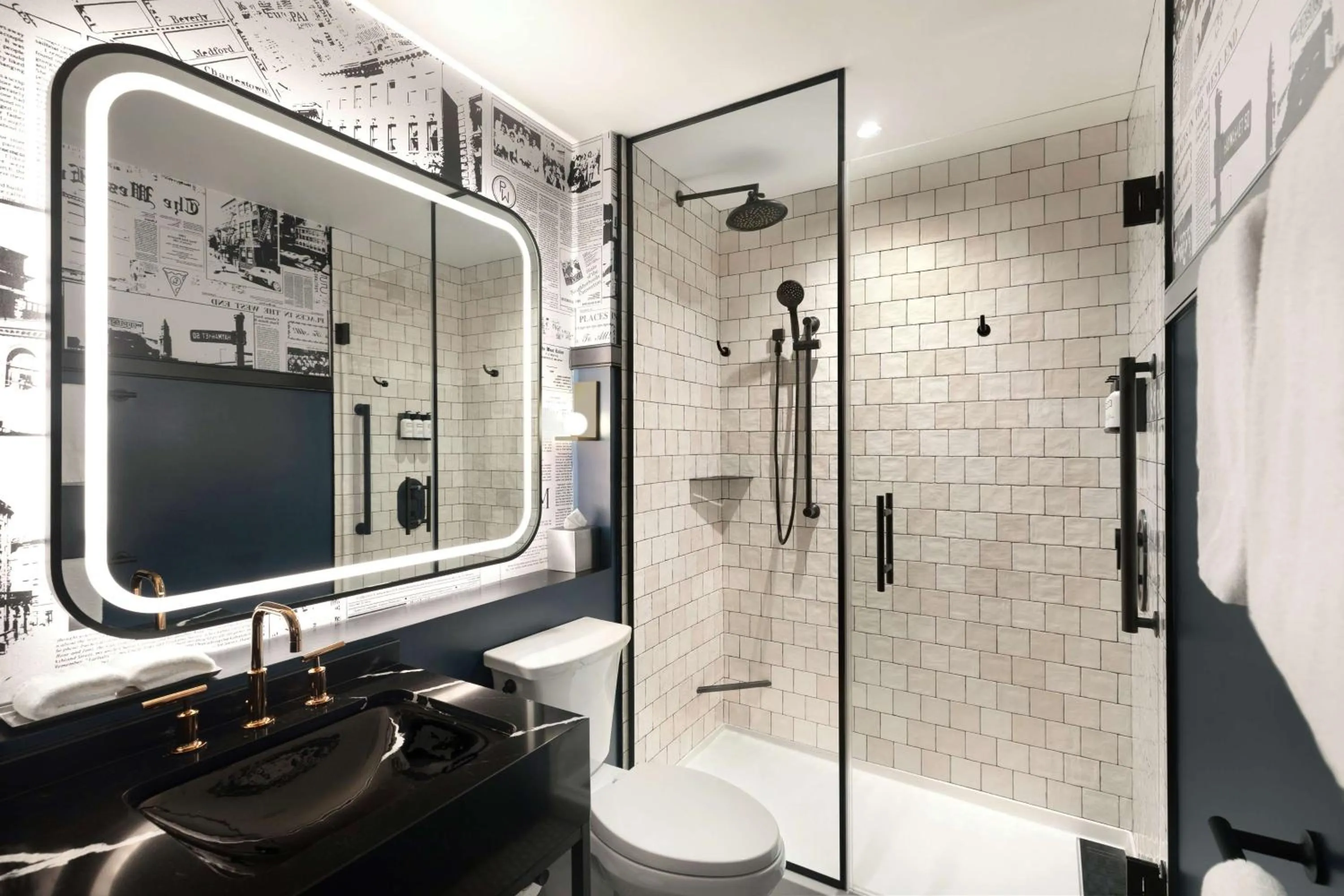 Bathroom in Pennyweight Hotel Boston, Curio Collection by Hilton