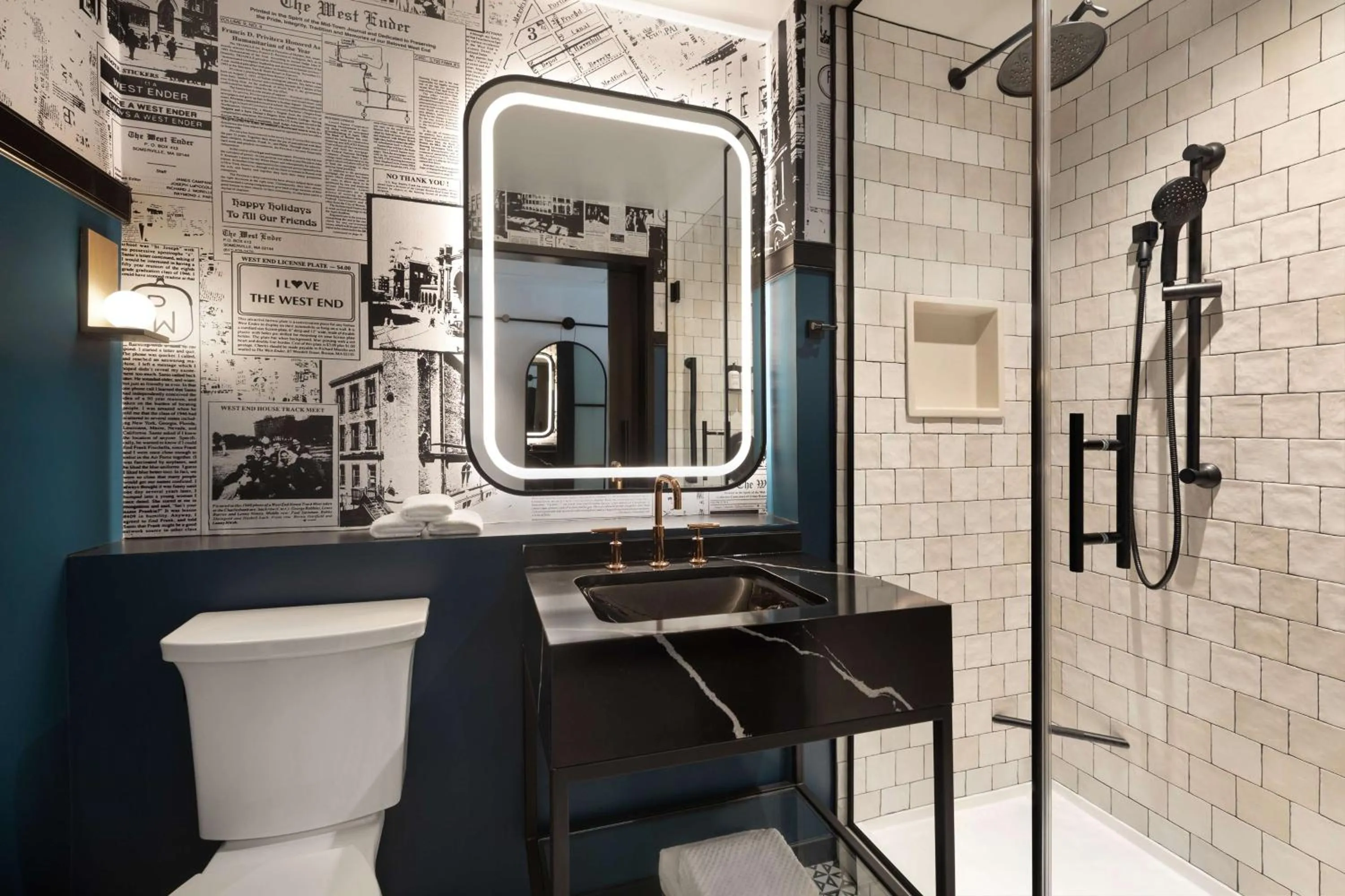 Bathroom in Pennyweight Hotel Boston, Curio Collection by Hilton