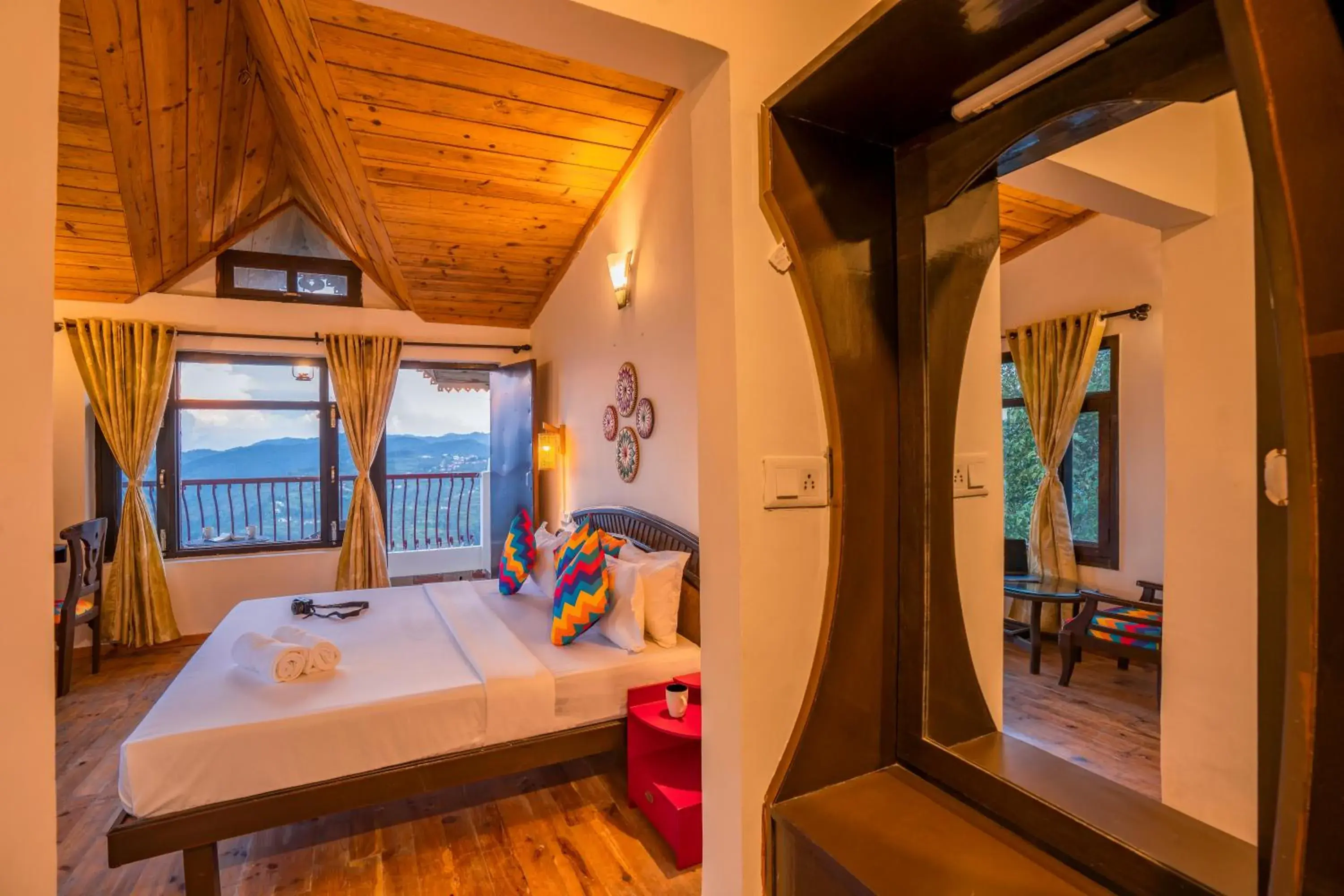 Bedroom, Bed in goSTOPS Mukteshwar - Private Rooms and Dorms Bedroom, Bed in goSTOPS Mukteshwar - Private Rooms and Dorms