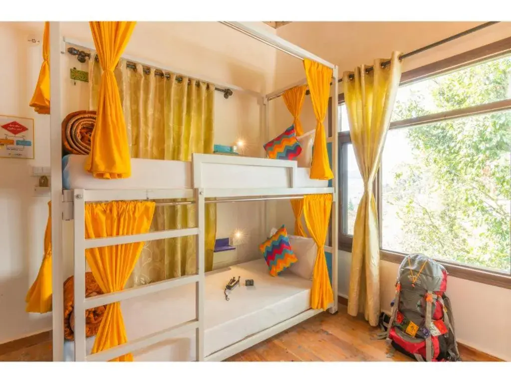 Bed in 4 Bed Female Only Dormitory Room with Ensuite Bathroom in goSTOPS Mukteshwar Bed in 4 Bed Female Only Dormitory Room with Ensuite Bathroom in goSTOPS Mukteshwar