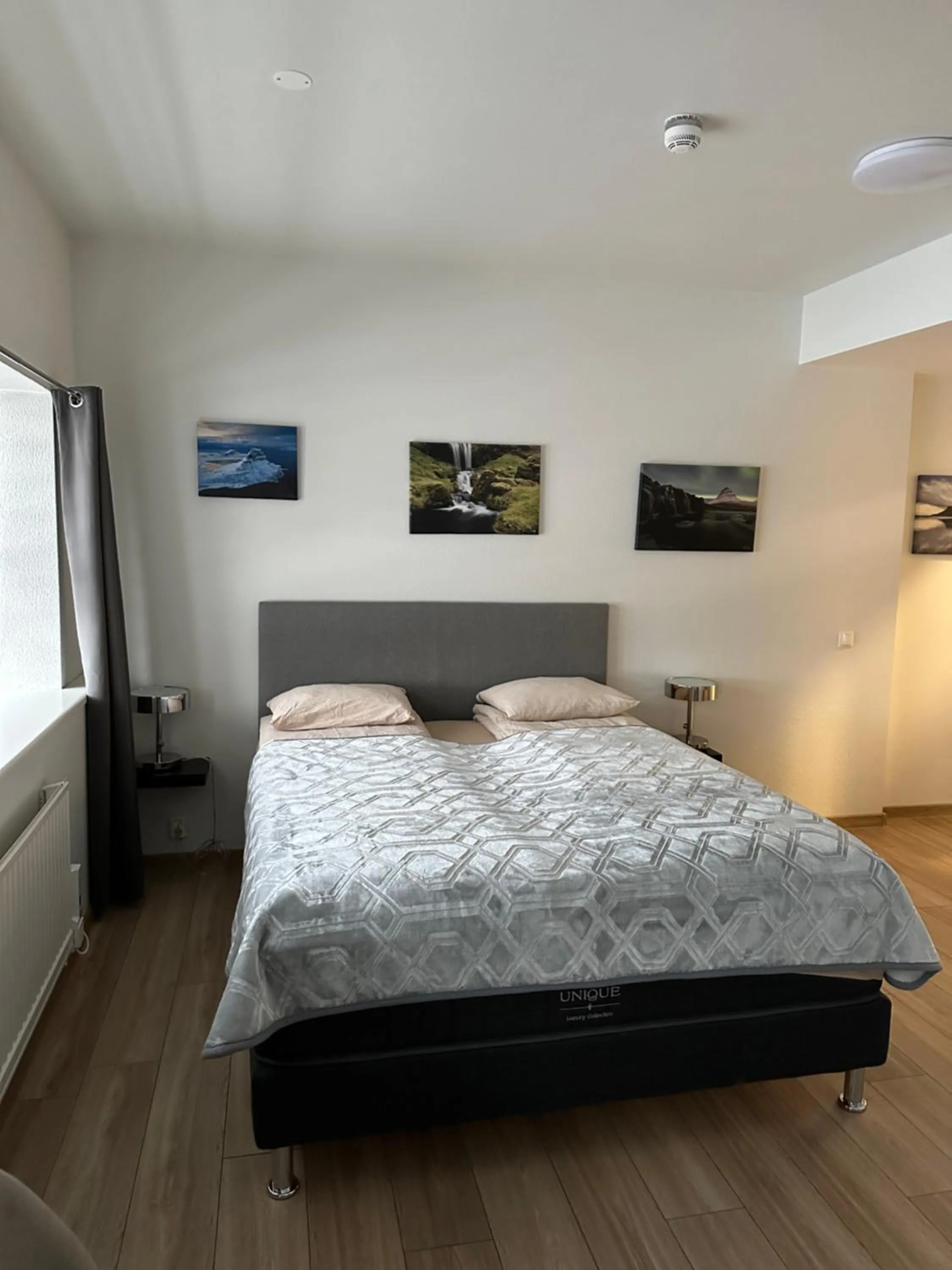 Bed in Helgrindur Guesthouse