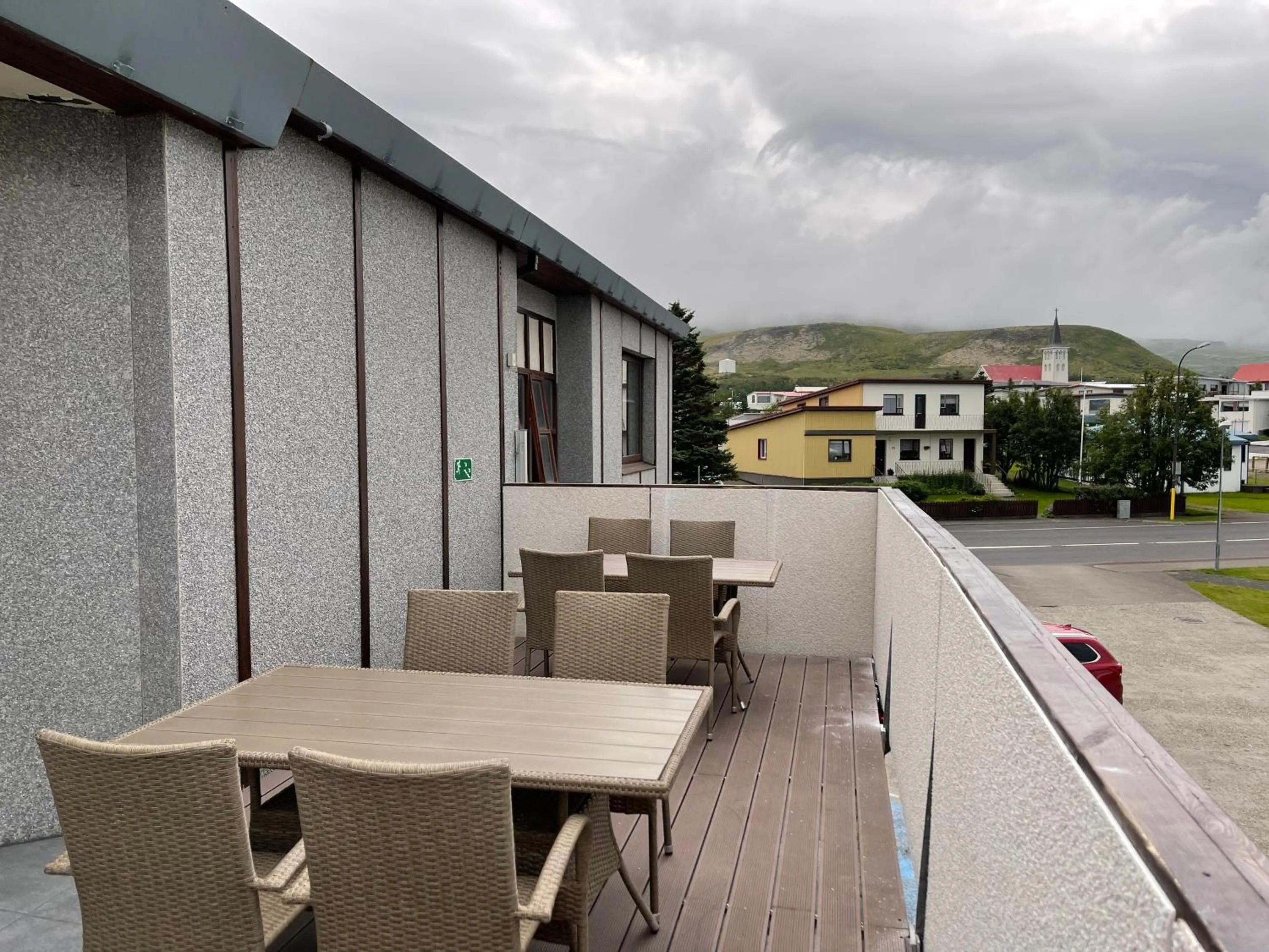Balcony/Terrace in Helgrindur Guesthouse