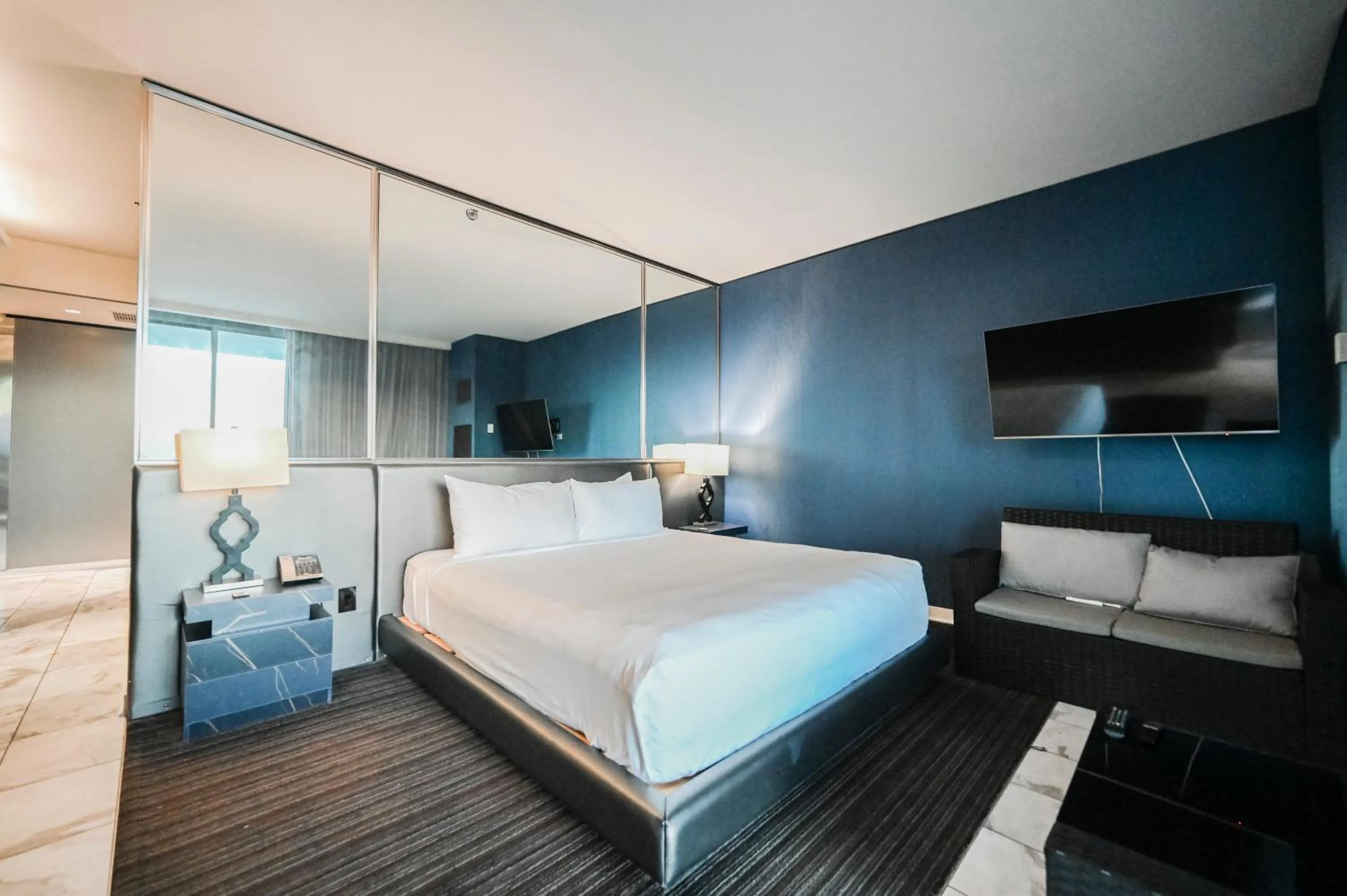 Bedroom, Bed in StripViewSuites at Palms Place