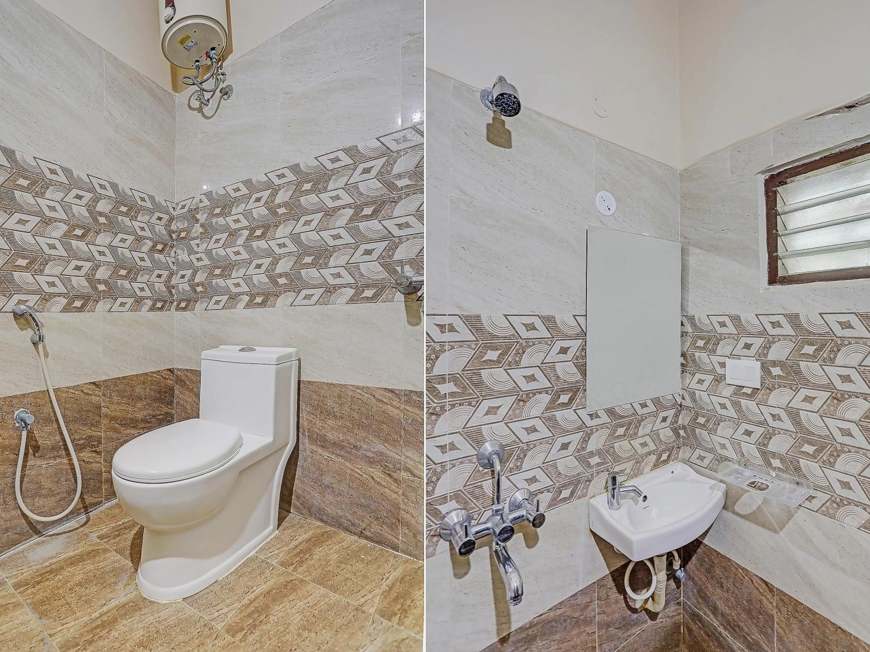 Bathroom in Collection O White House Near KIMS Kondapur.