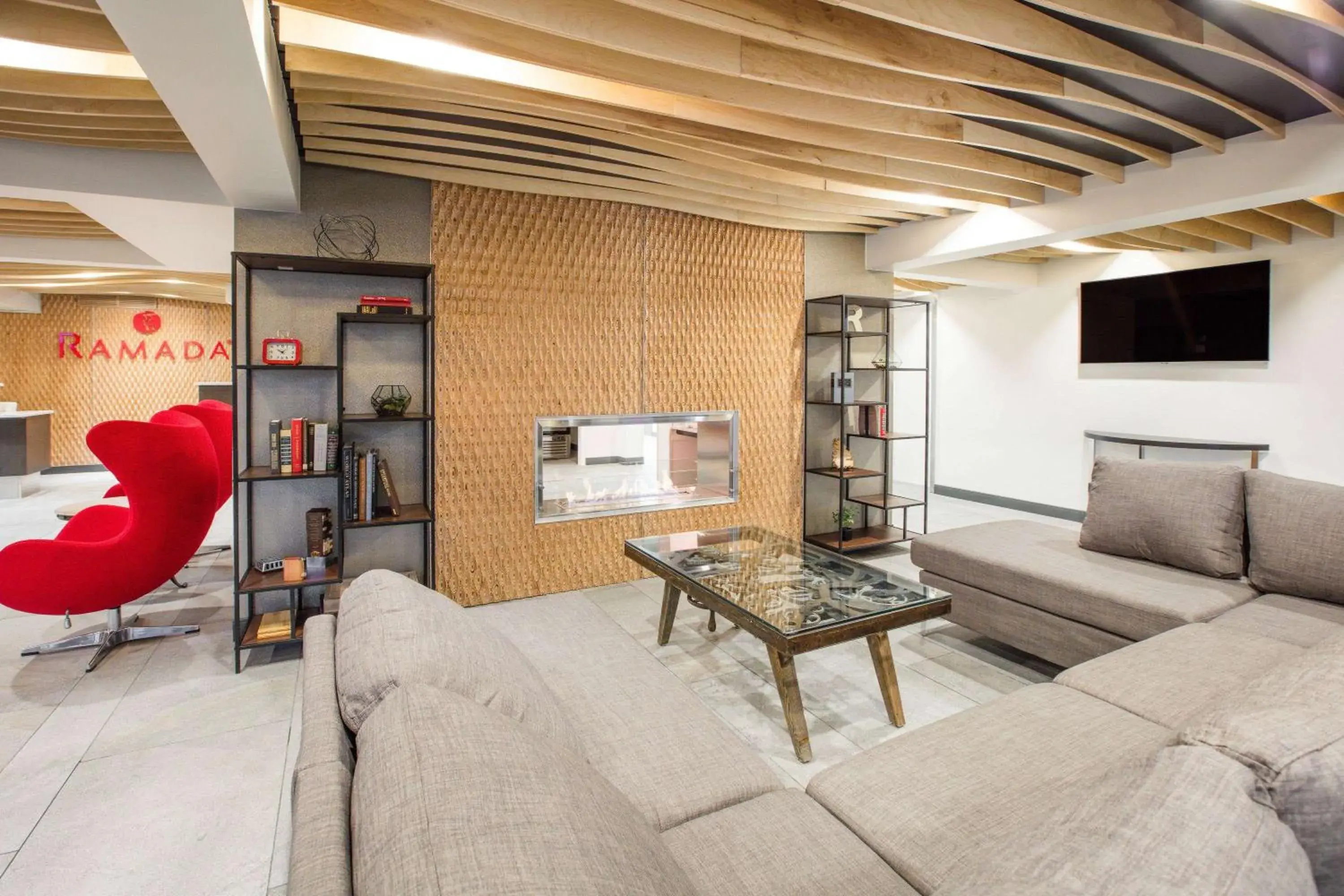 Lobby or reception in Ramada by Wyndham Austin South Lobby or reception in Ramada by Wyndham Austin South