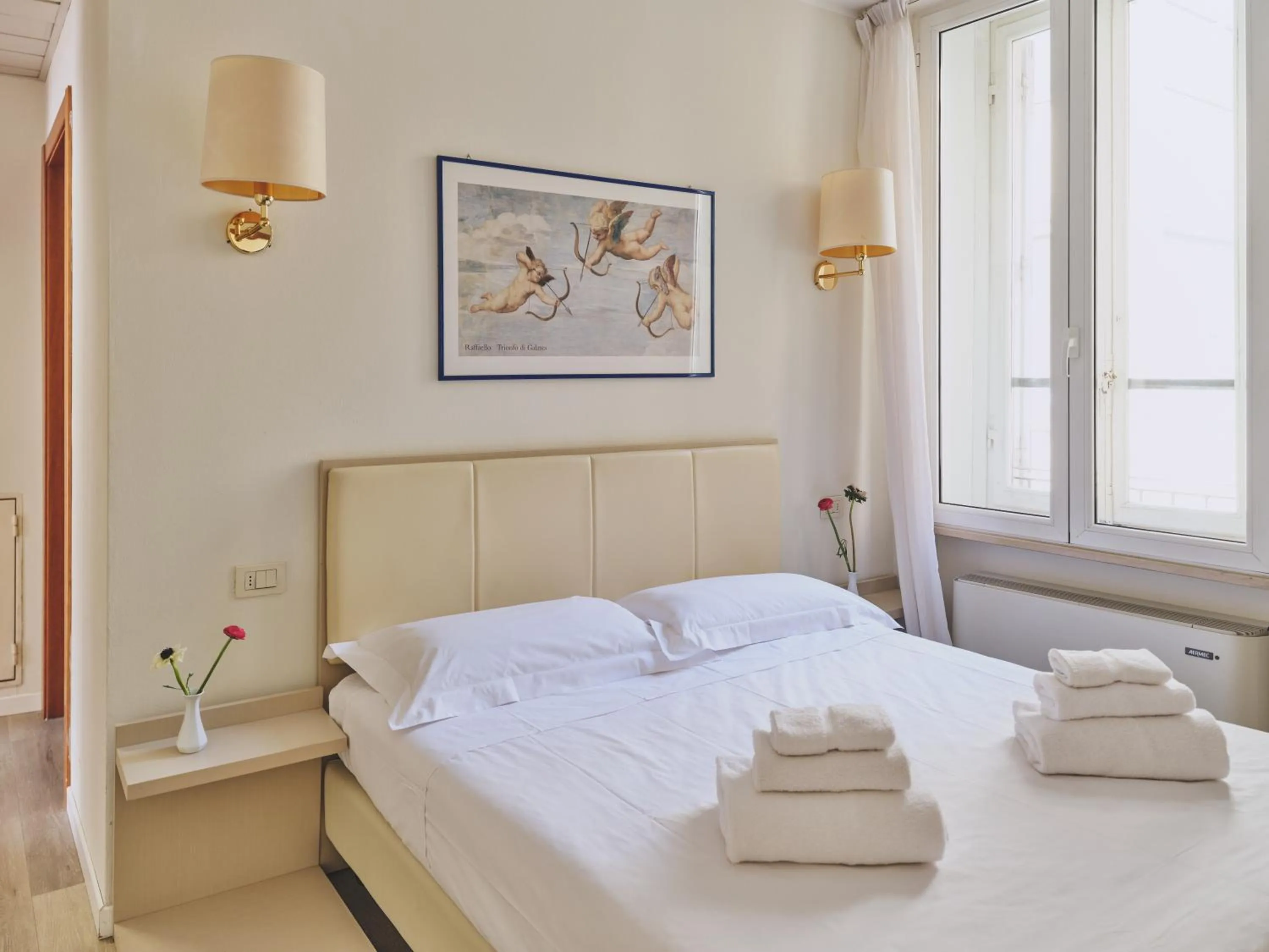 Bed in Hotel L'Aretino