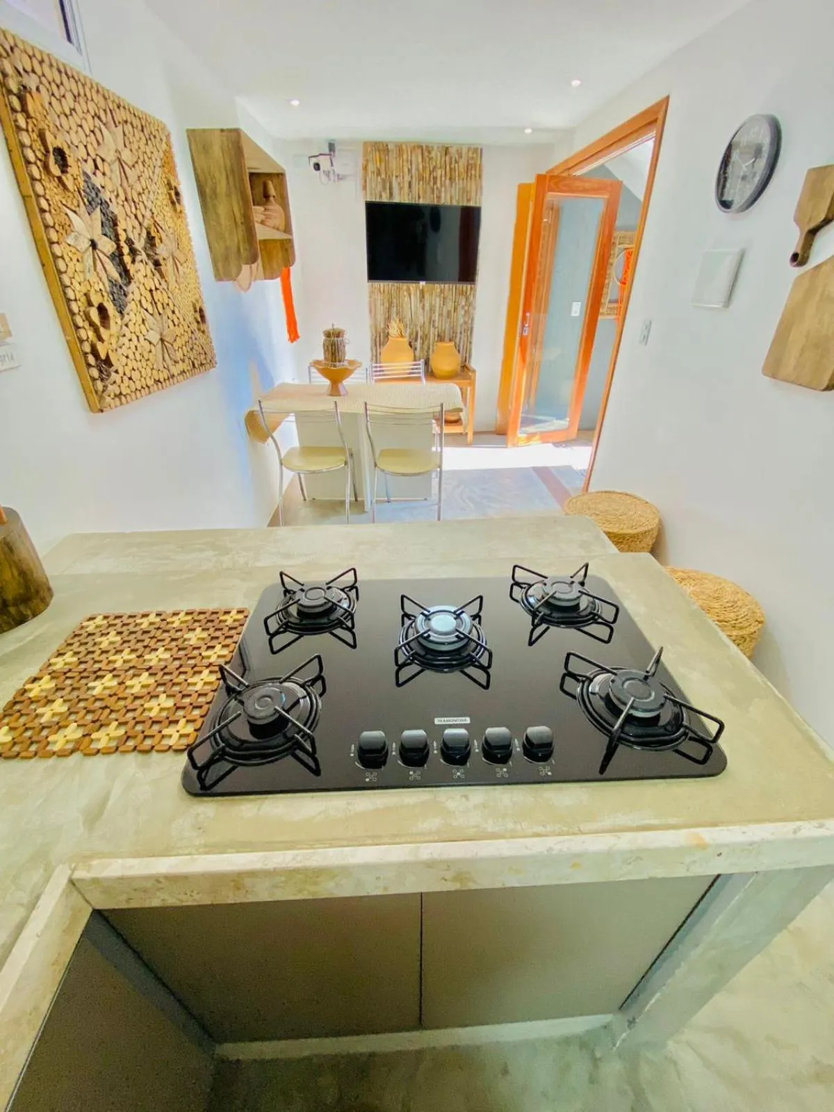 Kitchen or kitchenette in Pousada Roots - D3 Experience - Préa, CE