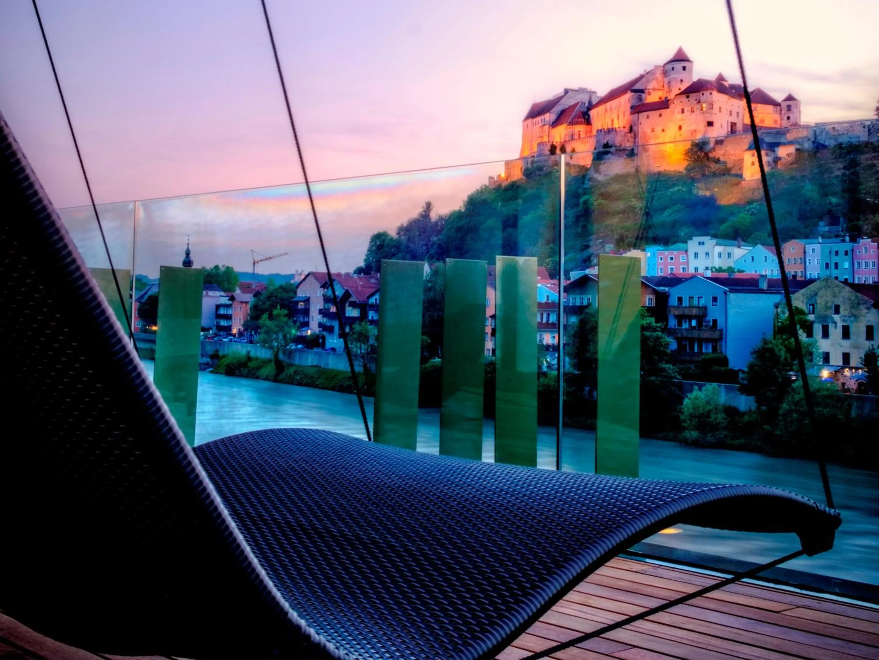 Balcony/Terrace in Hotel Burgblick, bei Burghausen