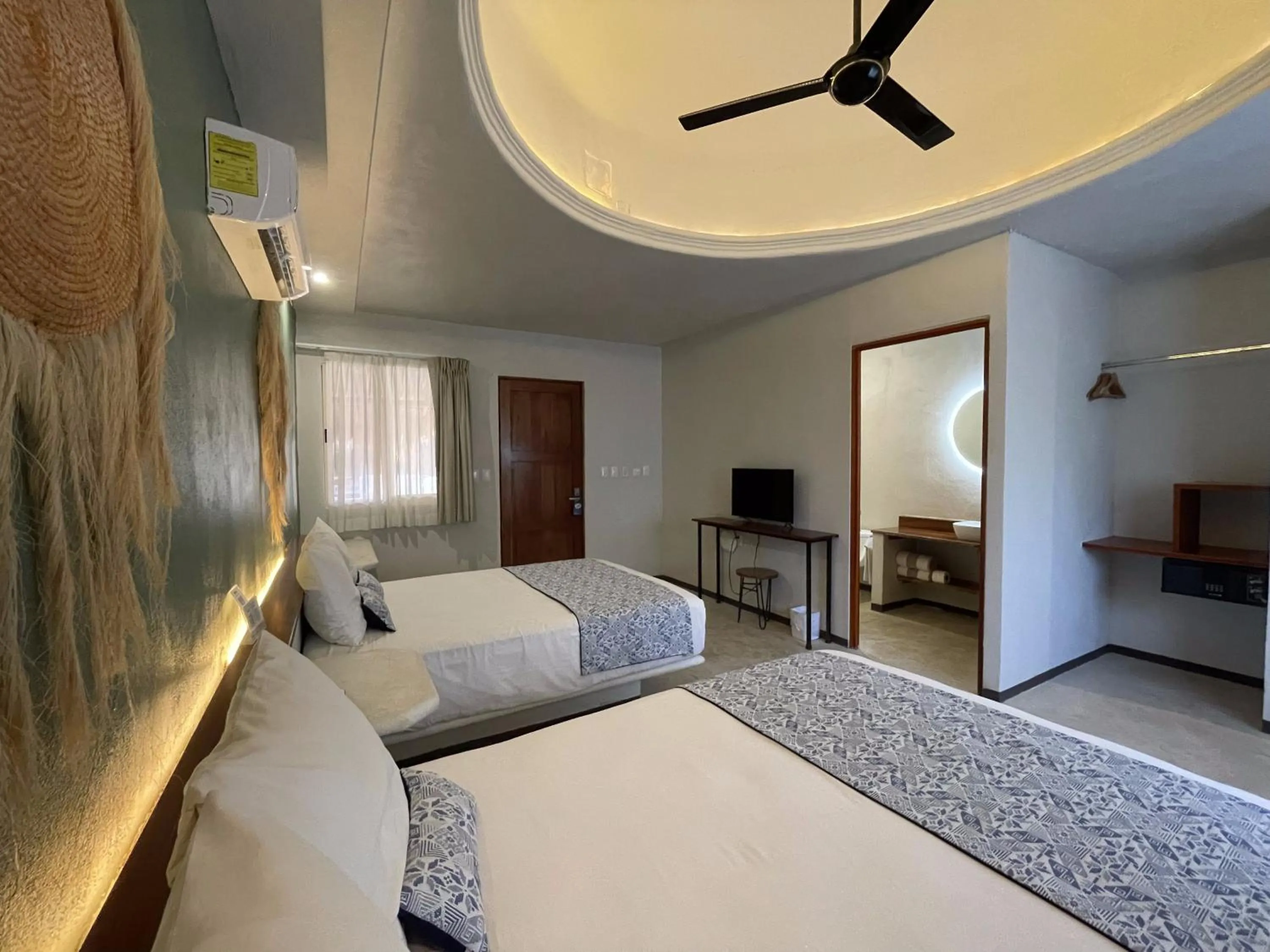 Bed in Hotel Circulo Bacalar