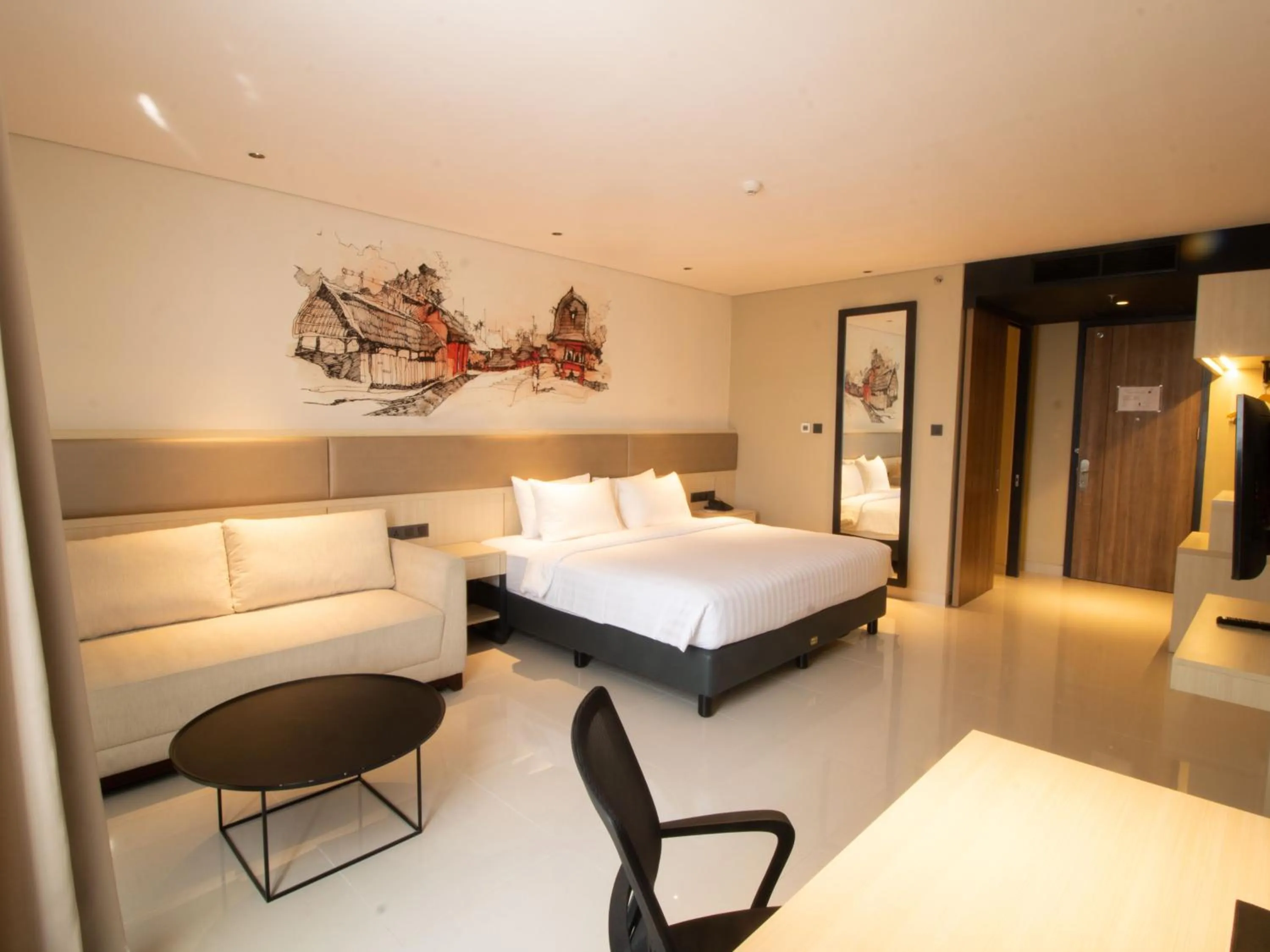 Bed in Prime Park Hotel & Convention Lombok