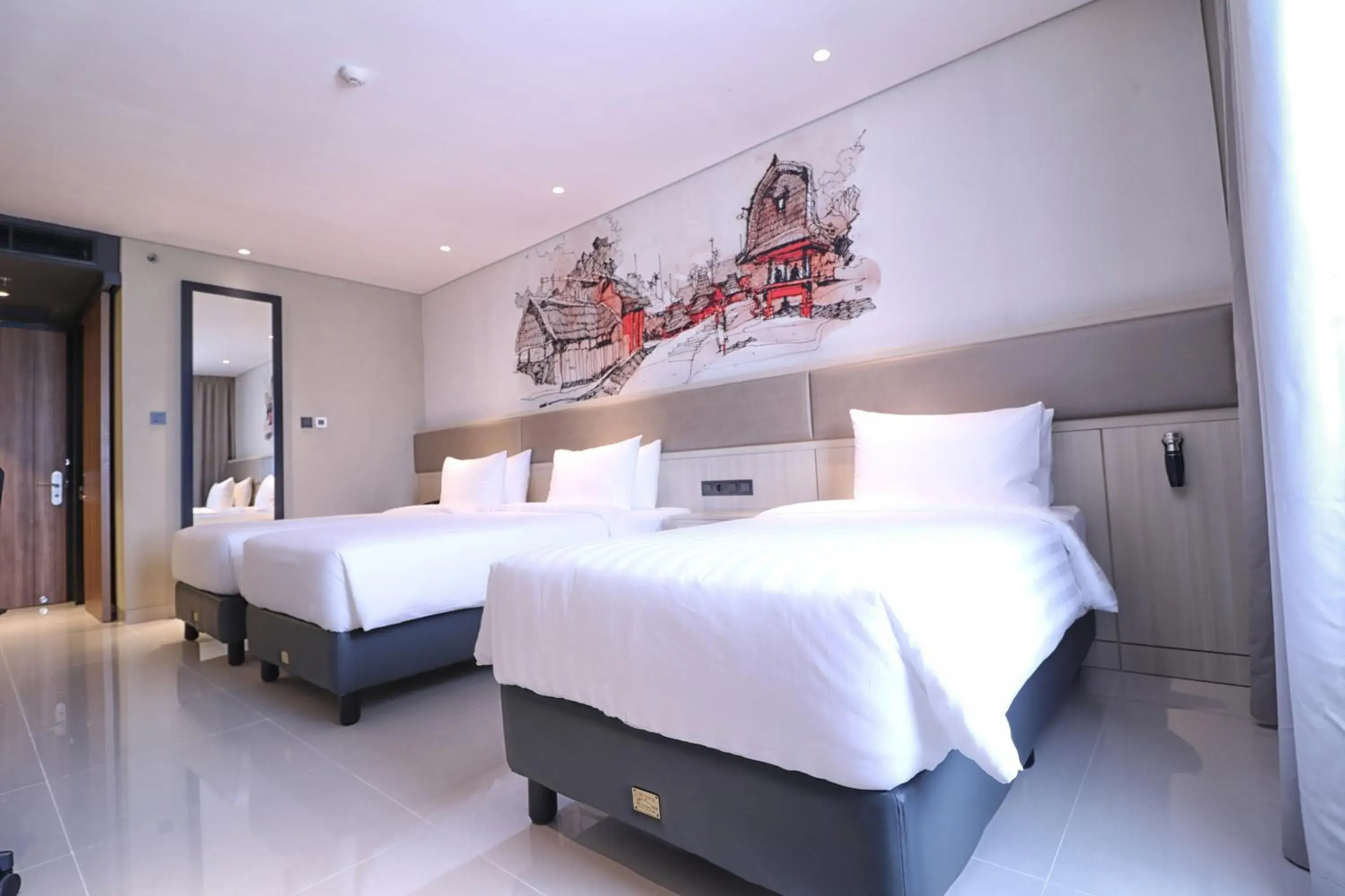 Bed in Prime Park Hotel & Convention Lombok Bed in Prime Park Hotel & Convention Lombok