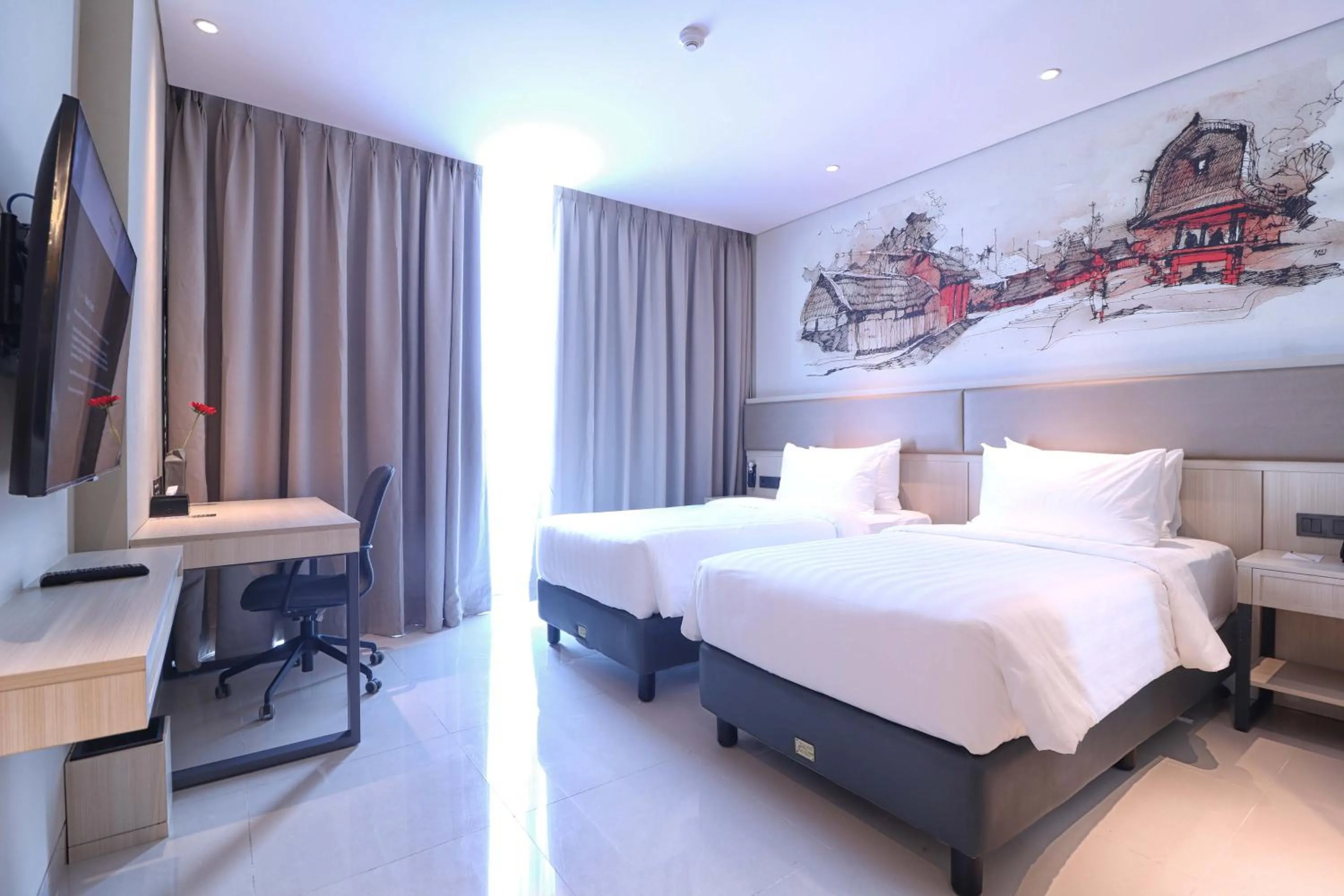 Bedroom, Bed in Prime Park Hotel & Convention Lombok