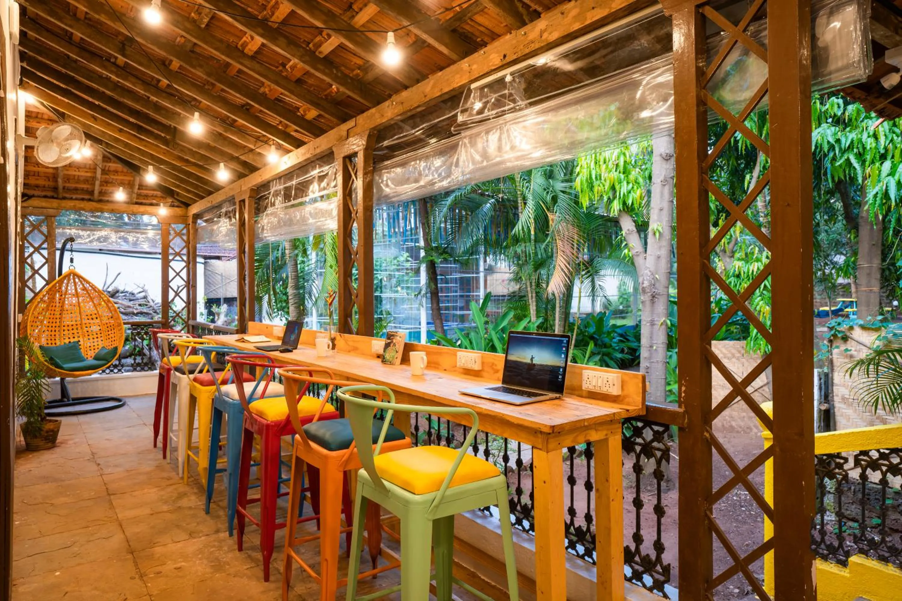 Seating area in goSTOPS Lite Goa, Calangute