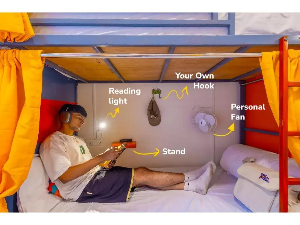 Bed in goSTOPS Lite Goa, Calangute Bed in goSTOPS Lite Goa, Calangute