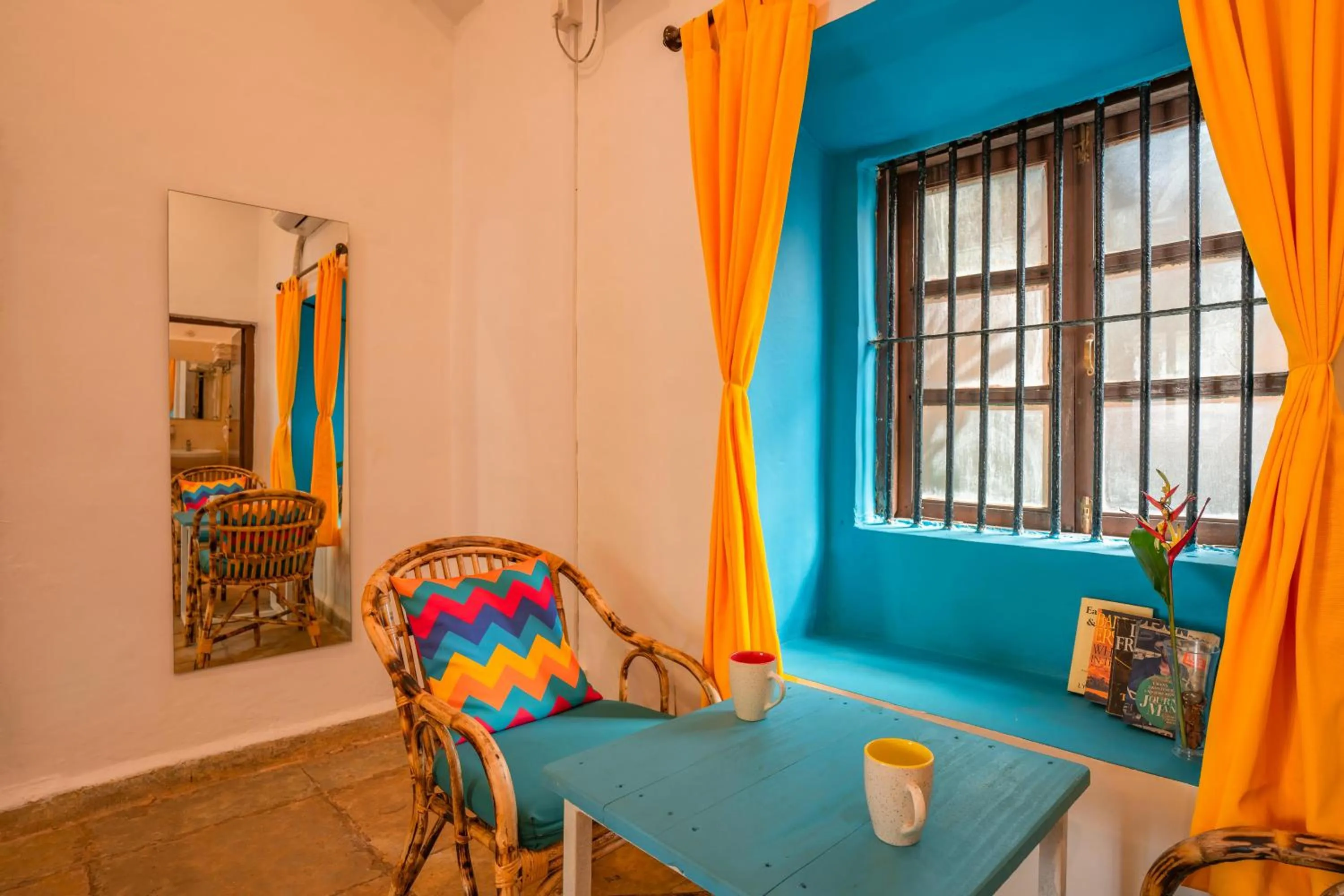 Seating area in goSTOPS Lite Goa, Calangute