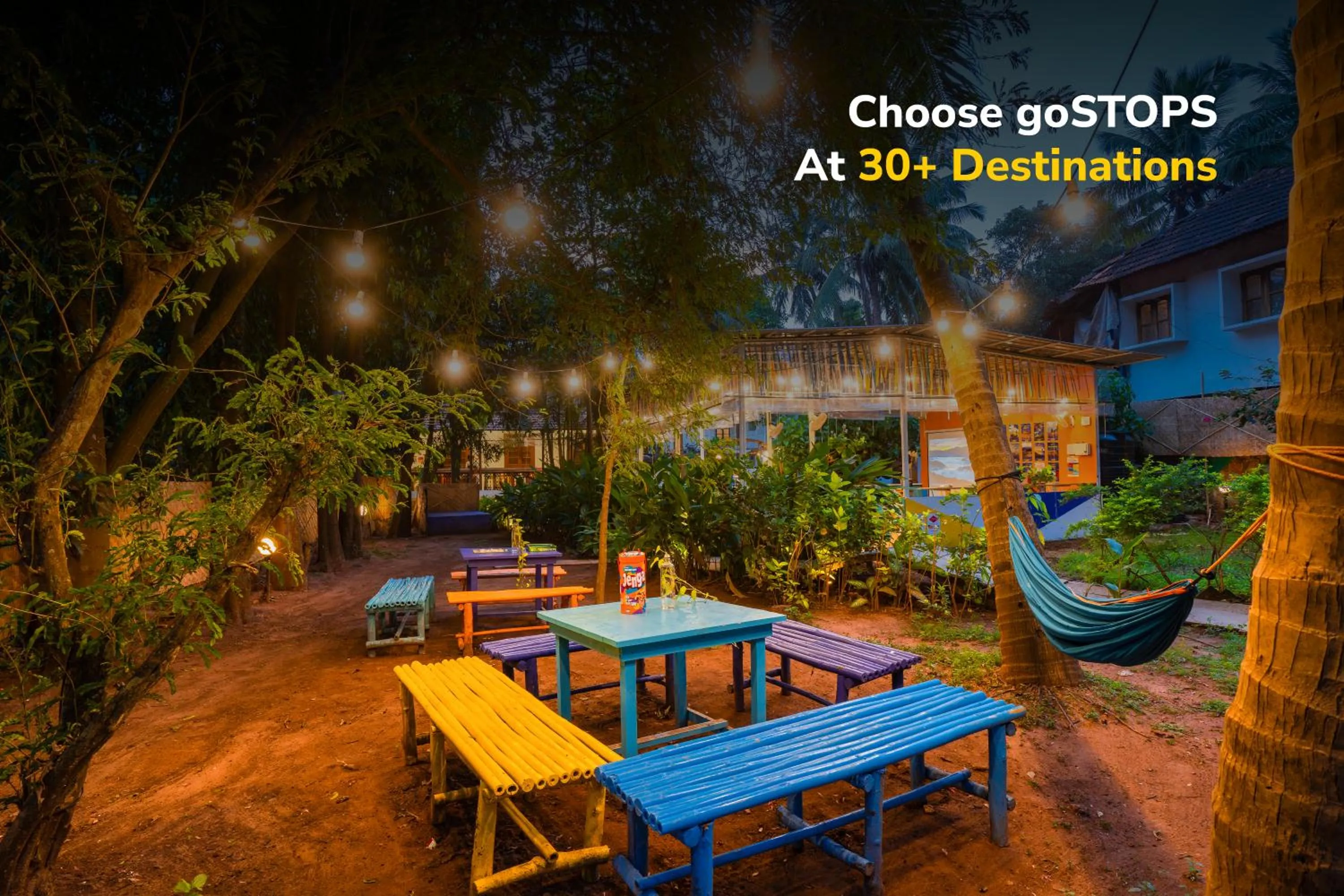 Seating area in goSTOPS Lite Goa, Calangute