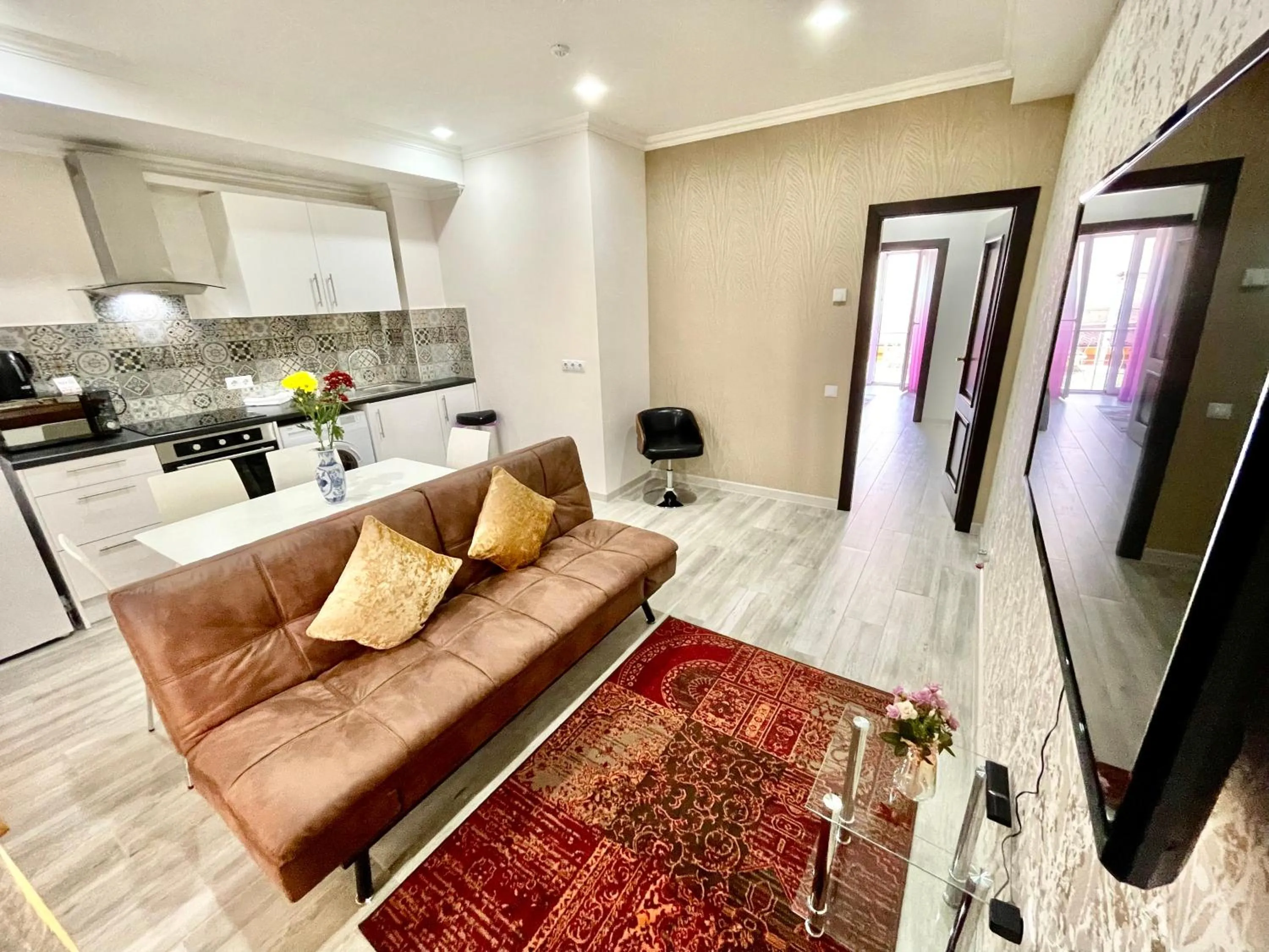 Seating area in Premier City Apart Hotel Chisinau