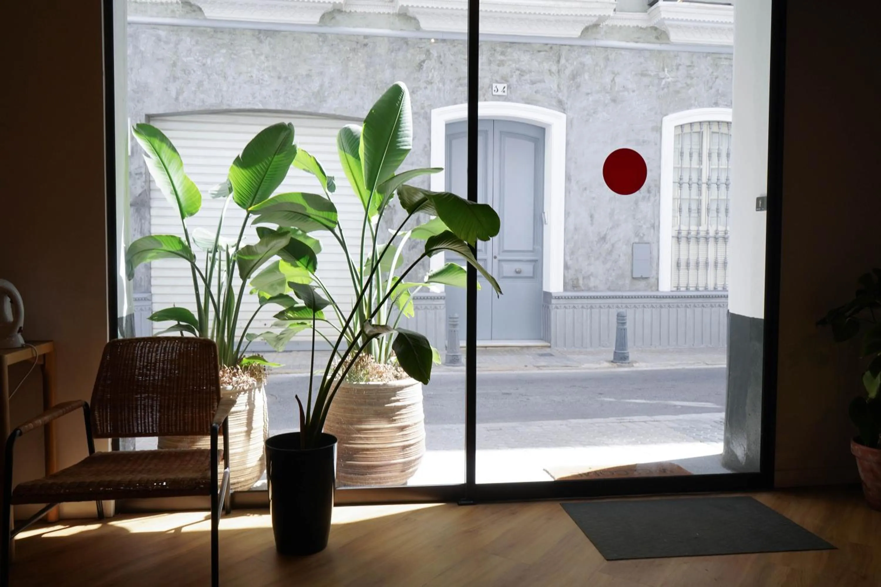 Quiet street view in Sweet Sevilla Hostel