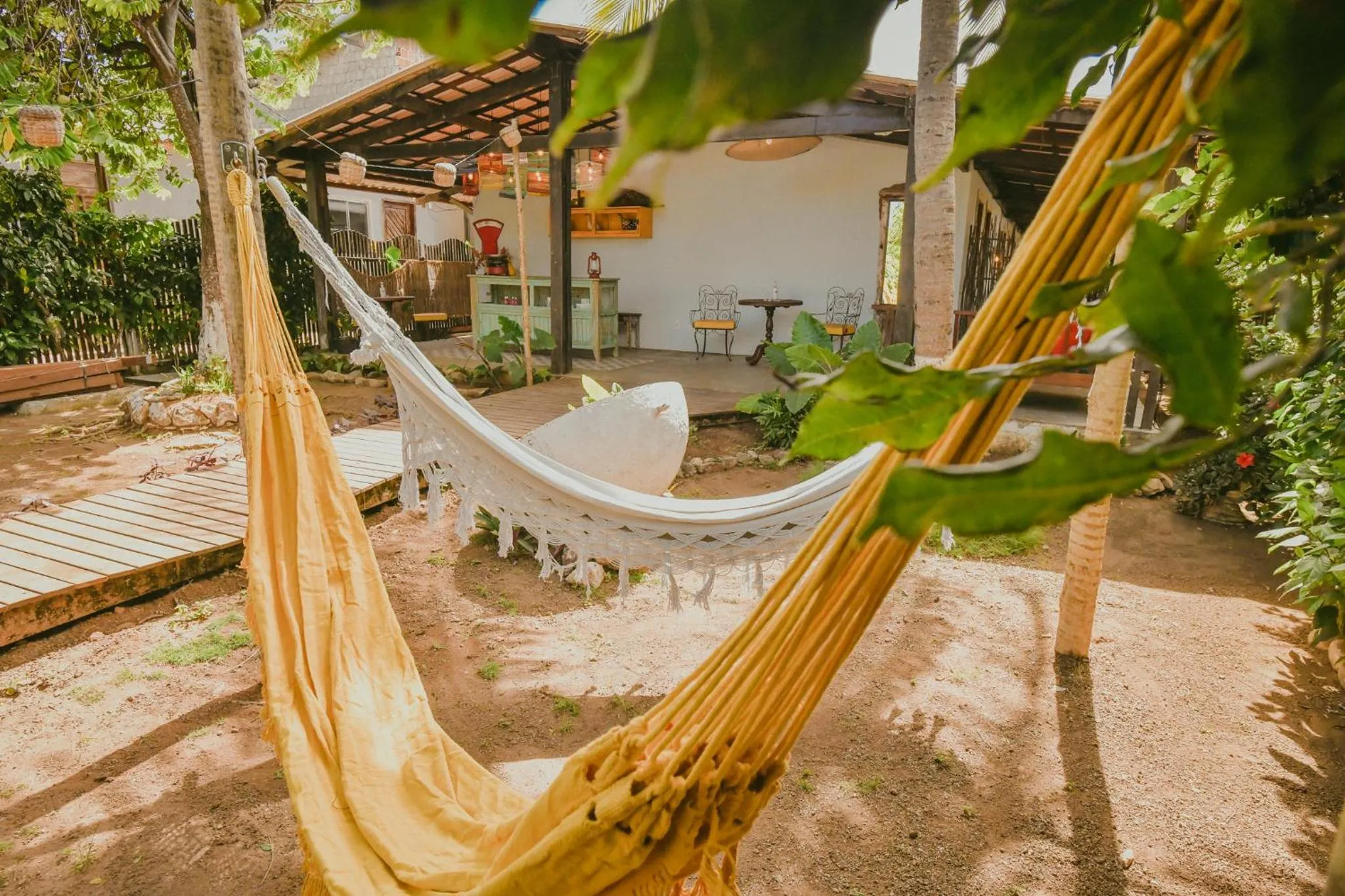 Patio in EcoCharme Pousada Netuno