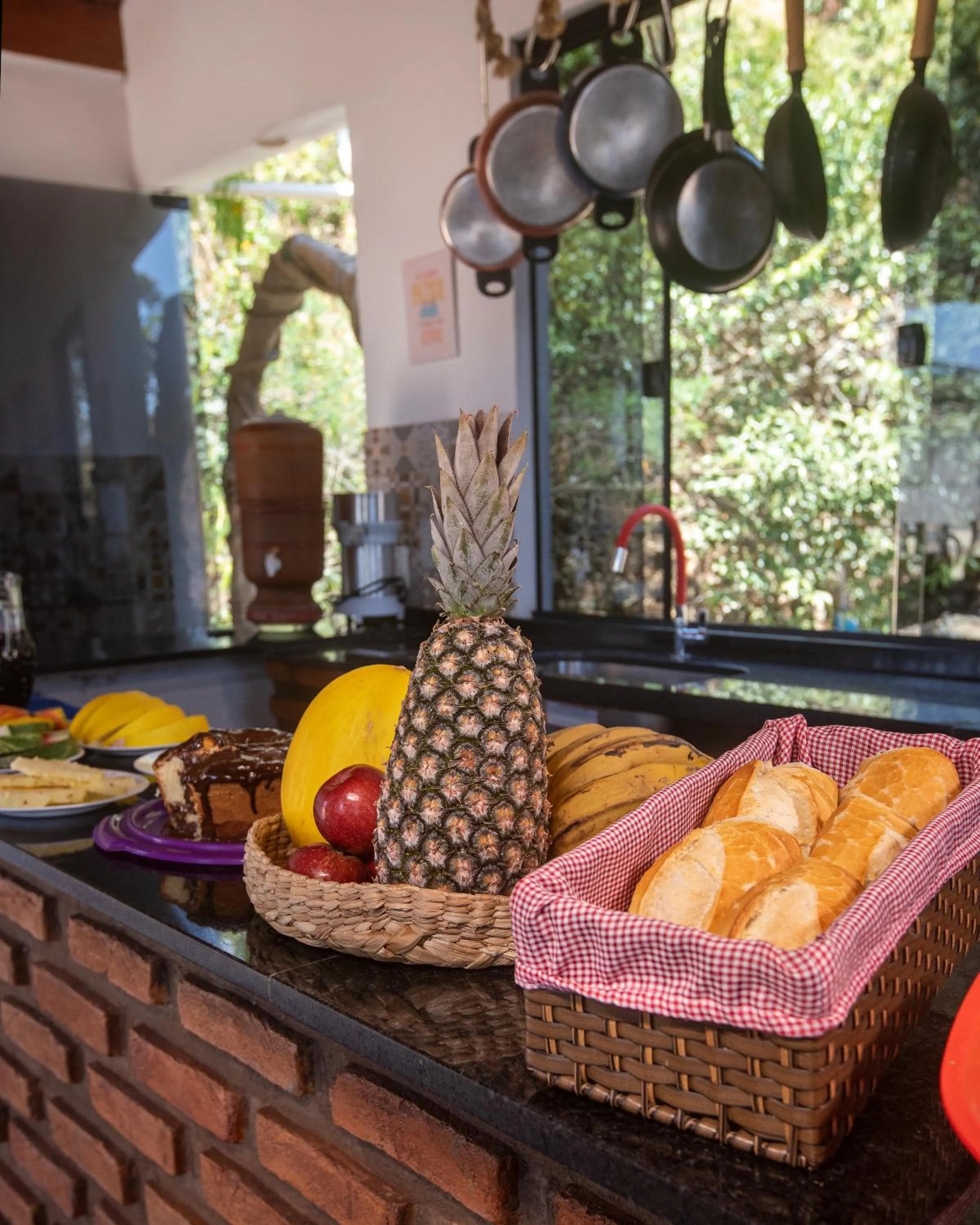 Buffet breakfast in Pousada Rosa Mistica