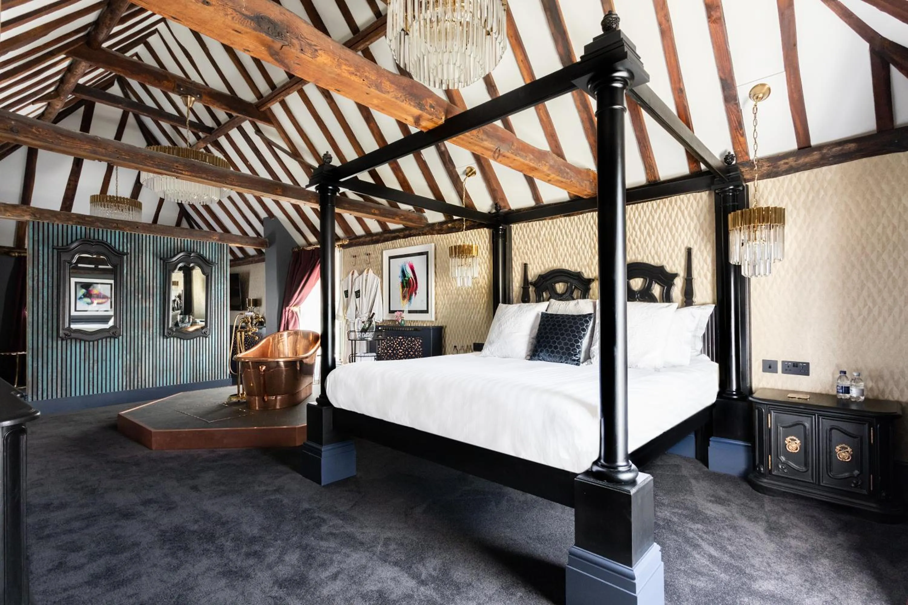 Bedroom, Bed in Staycations Maldon