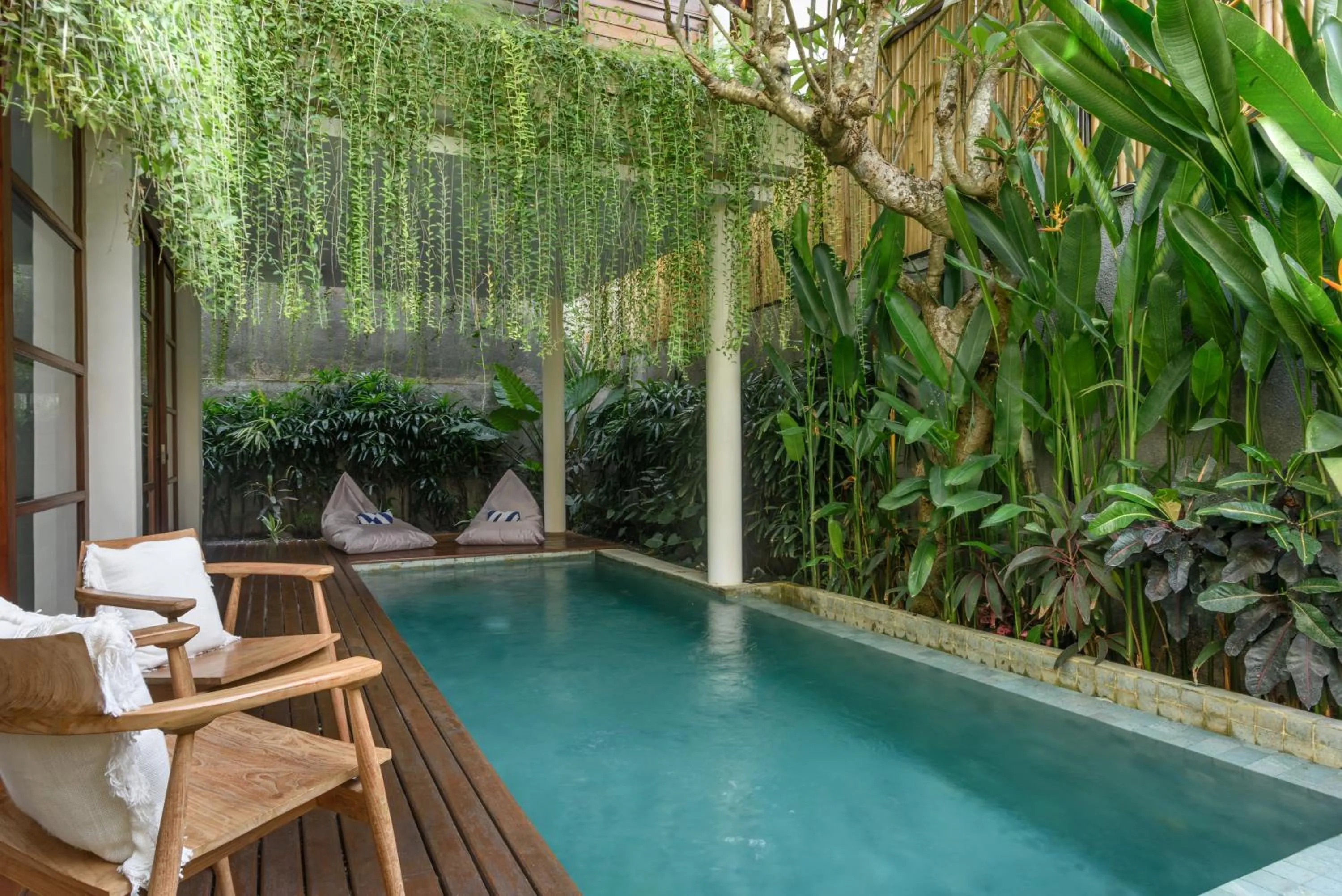 Pool view in Anandathu Villas