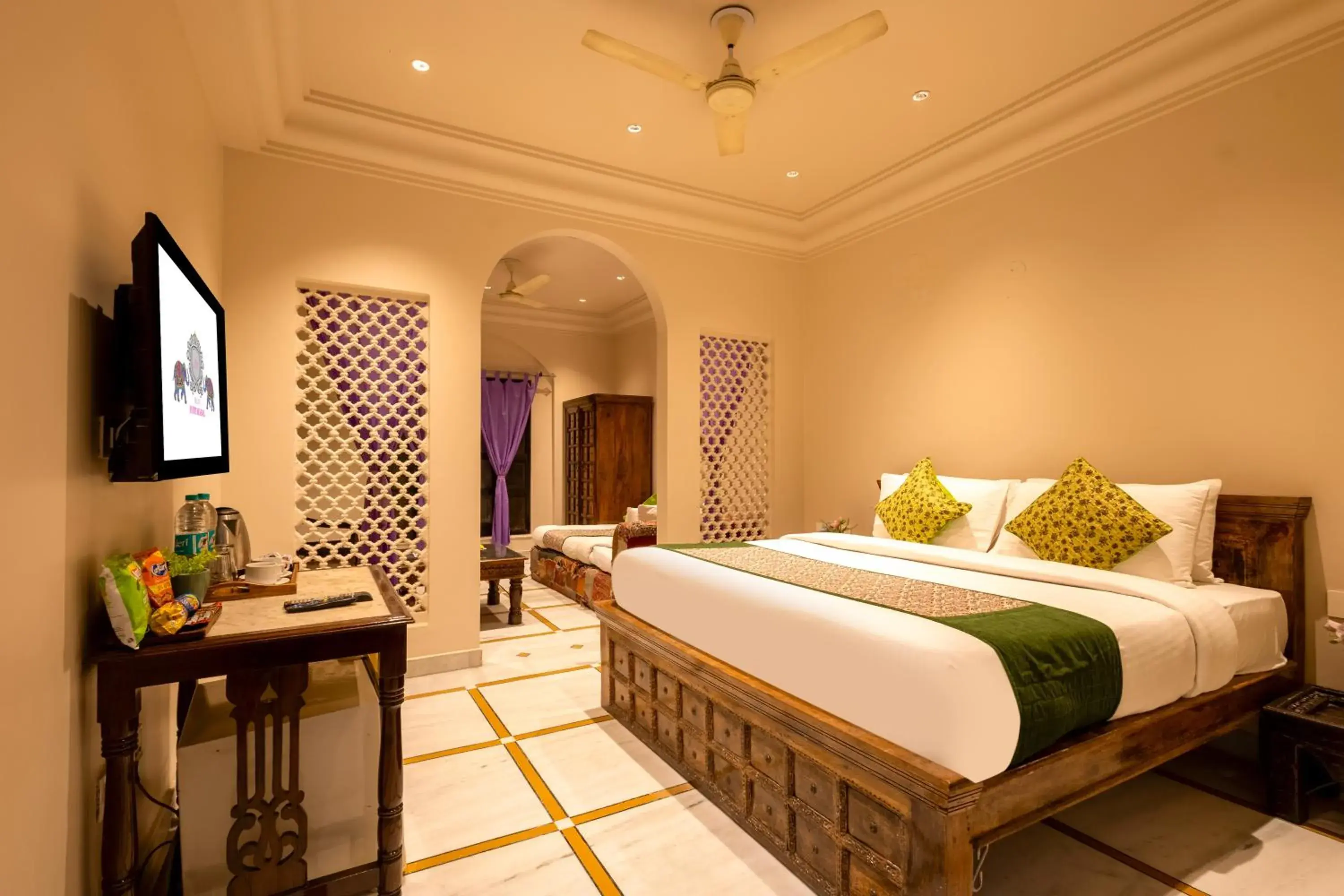 Bedroom, Bed in Jyoti Mahal - A Newly Renovated Heritage Hotel in the Centre of Delhi - Near New Railway Station & Connaught Place Bedroom, Bed in Jyoti Mahal - A Newly Renovated Heritage Hotel in the Centre of Delhi - Near New Railway Station & Connaught Place