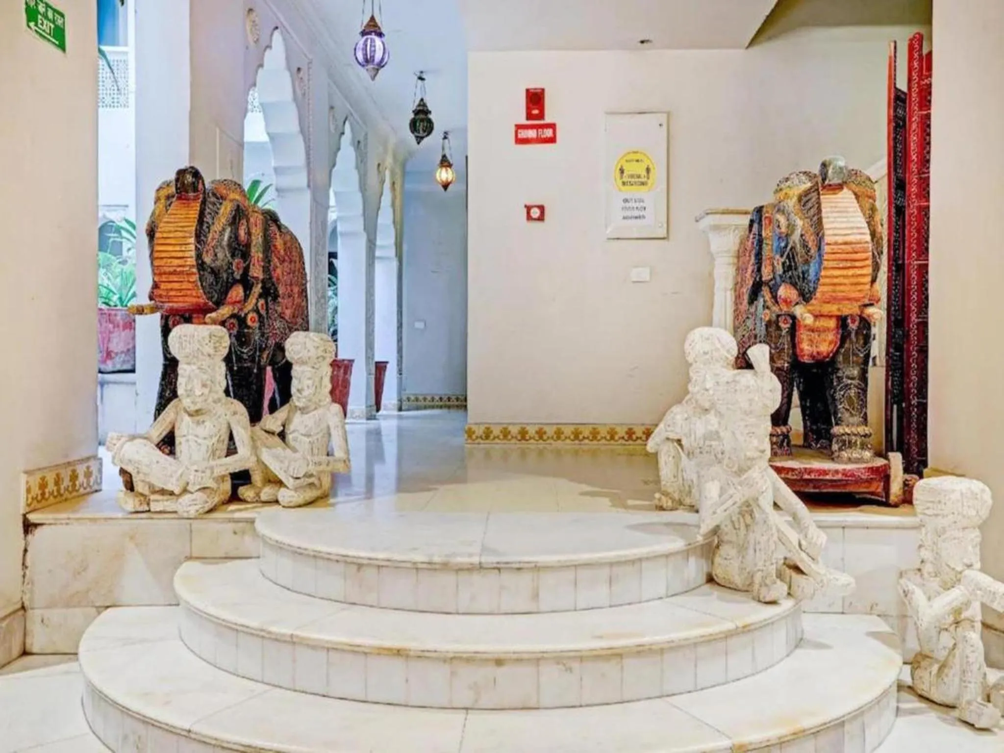 Inner courtyard view in Jyoti Mahal - A Royal Heritage Hotel - Award Winning Hotel - Close to Connaught Place