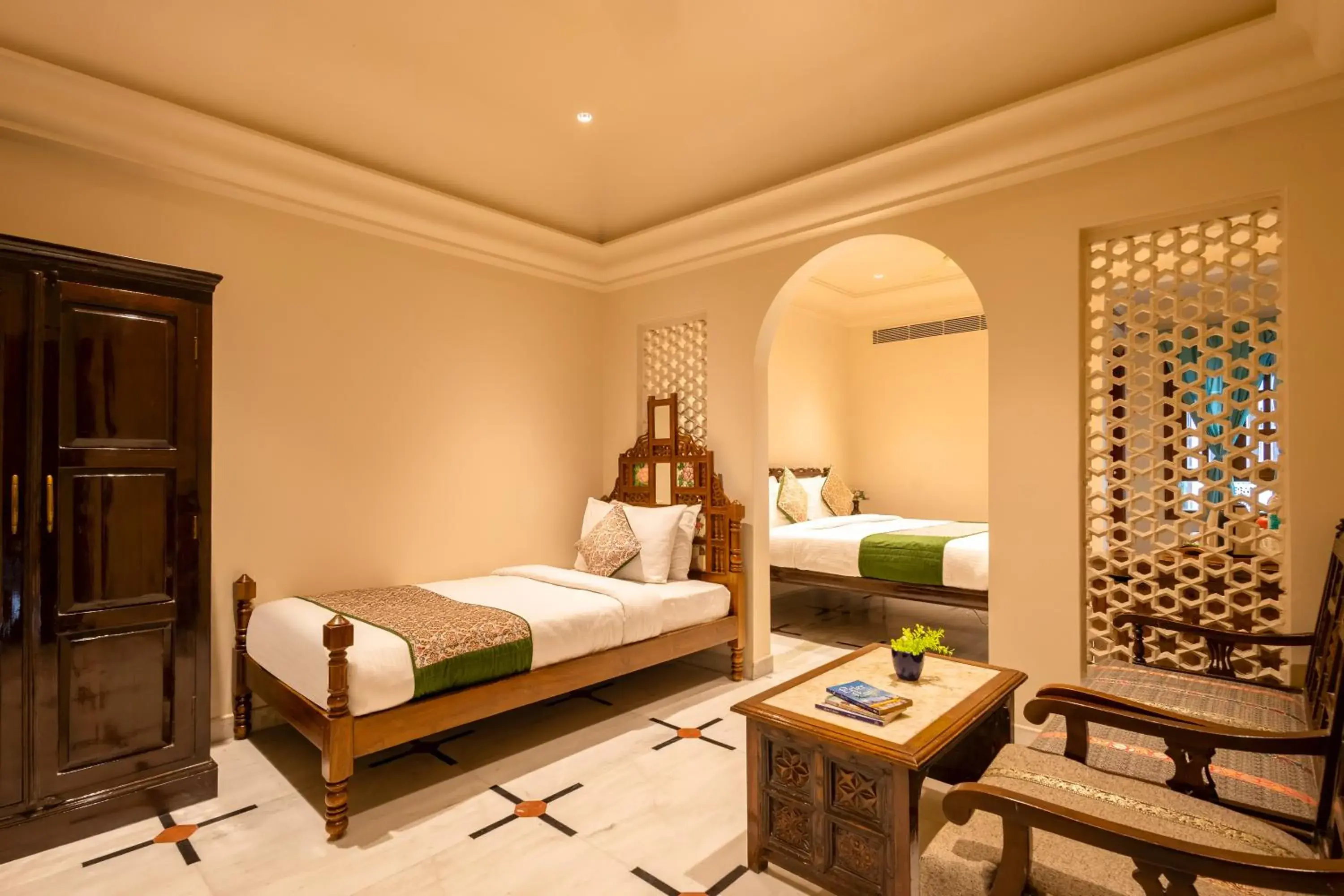 Bedroom, Bed in Jyoti Mahal - A Newly Renovated Heritage Hotel in the Centre of Delhi - Near New Railway Station & Connaught Place Bedroom, Bed in Jyoti Mahal - A Newly Renovated Heritage Hotel in the Centre of Delhi - Near New Railway Station & Connaught Place
