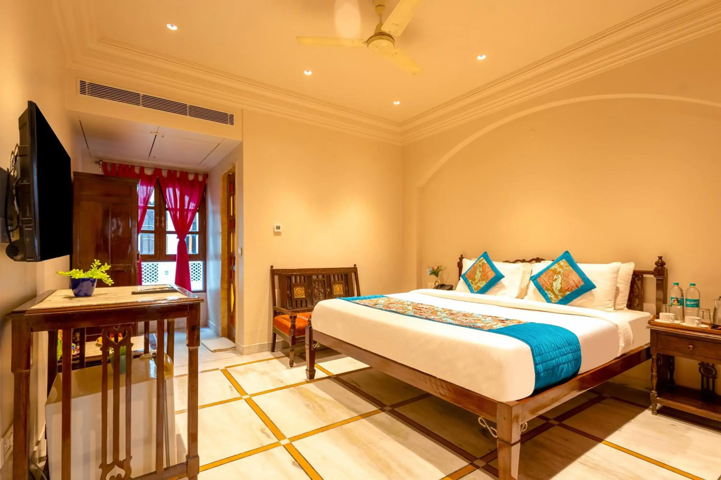 Bedroom, Bed in Jyoti Mahal - A Newly Renovated Heritage Hotel in the Centre of Delhi - Near New Railway Station & Connaught Place Bedroom, Bed in Jyoti Mahal - A Newly Renovated Heritage Hotel in the Centre of Delhi - Near New Railway Station & Connaught Place