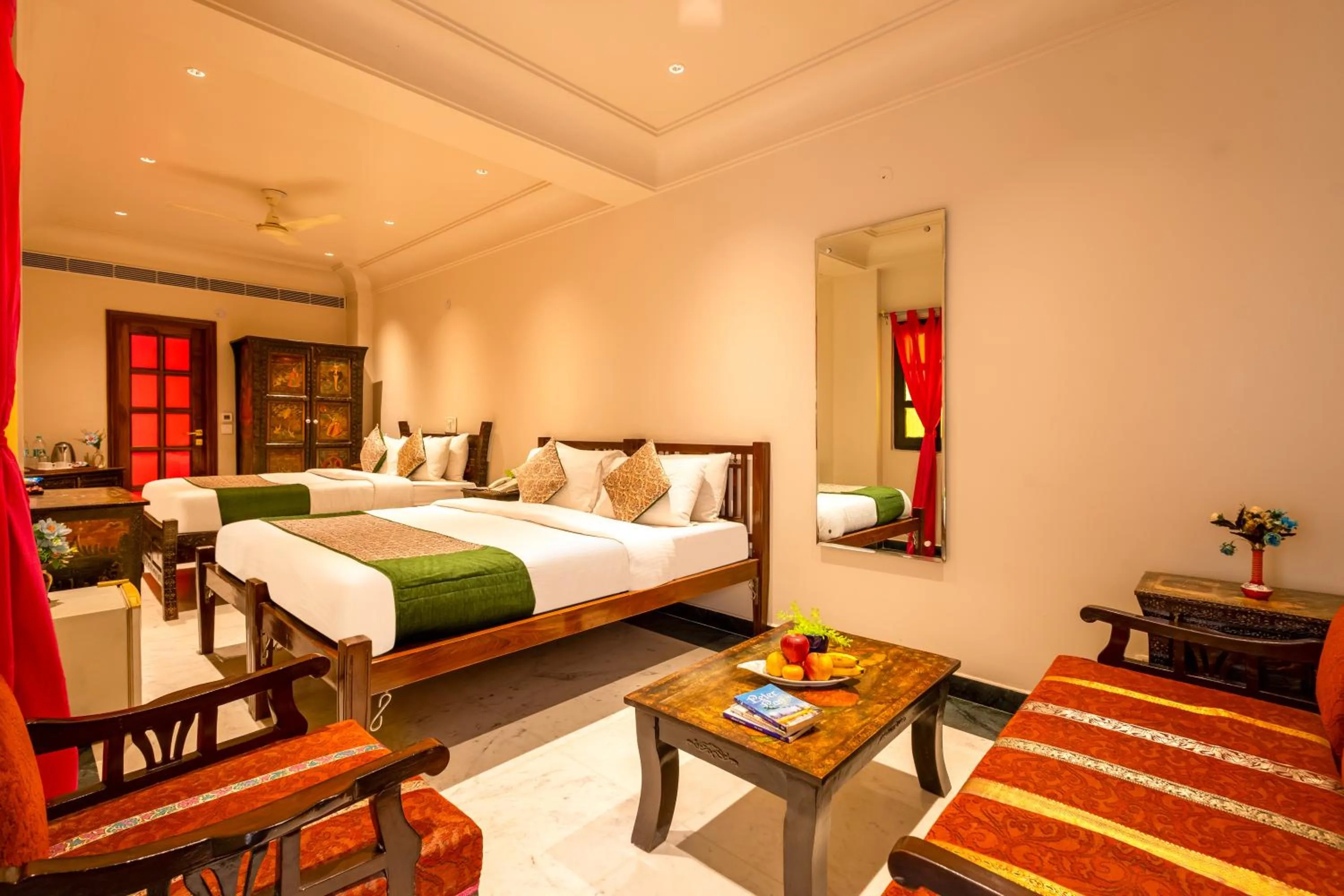 Bedroom, Bed in Jyoti Mahal - A Royal Heritage Hotel - Award Winning Hotel - Close to Connaught Place