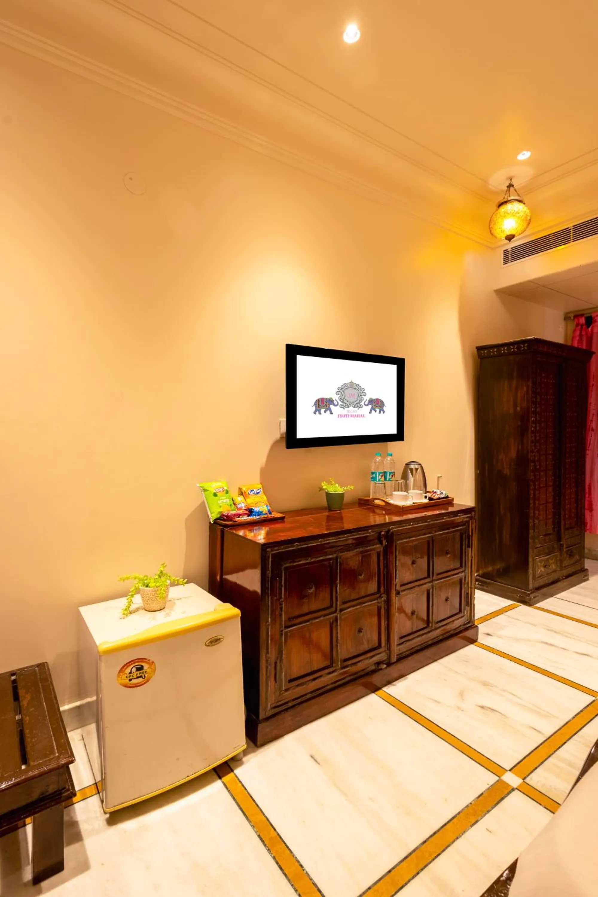 Bedroom in Jyoti Mahal - A Royal Heritage Hotel - Award Winning Hotel - Close to Connaught Place
