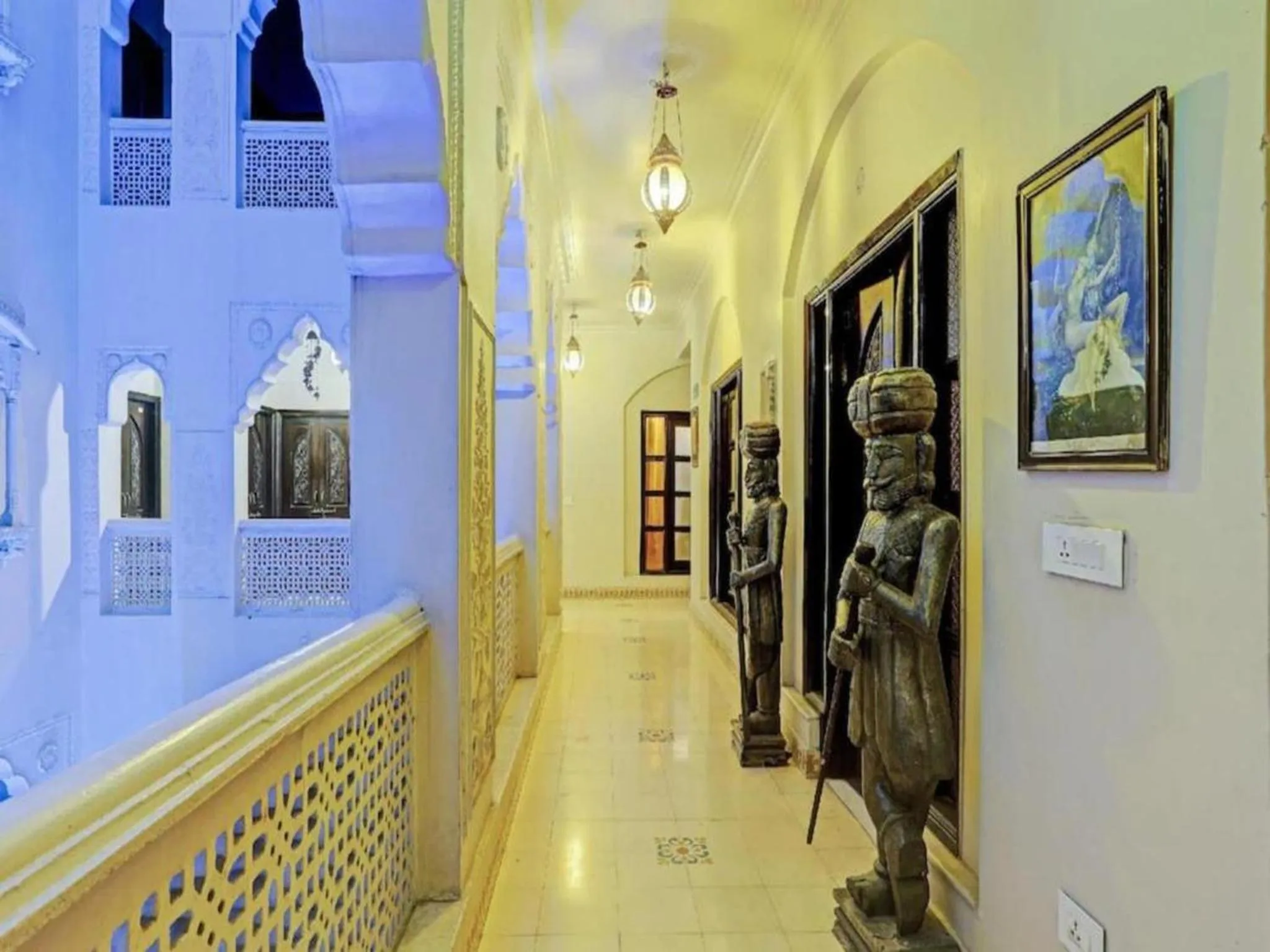 Inner courtyard view in Jyoti Mahal - A Royal Heritage Hotel - Award Winning Hotel - Close to Connaught Place