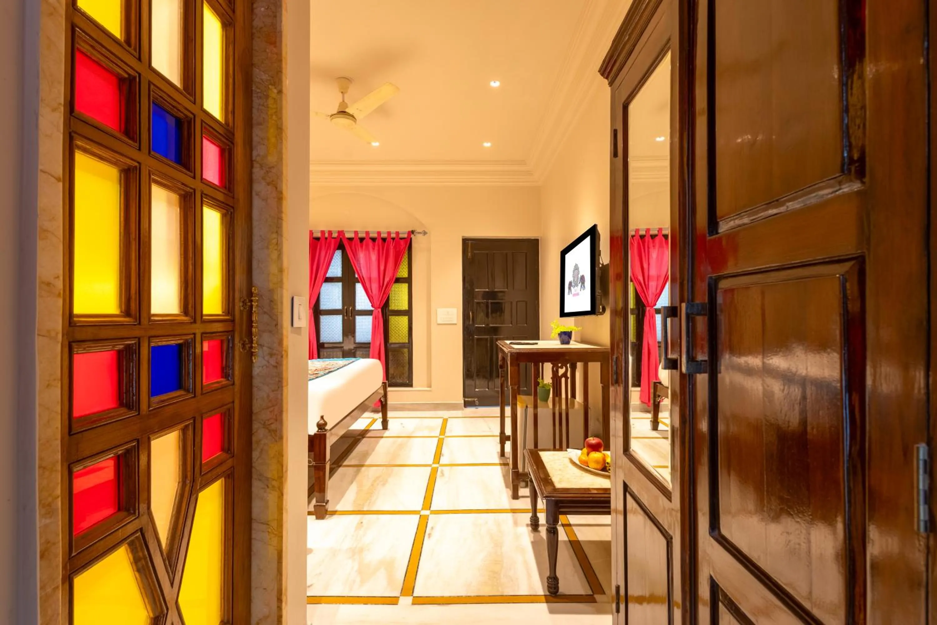 Bedroom, Bed in Jyoti Mahal - A Royal Heritage Hotel - Award Winning Hotel - Close to Connaught Place