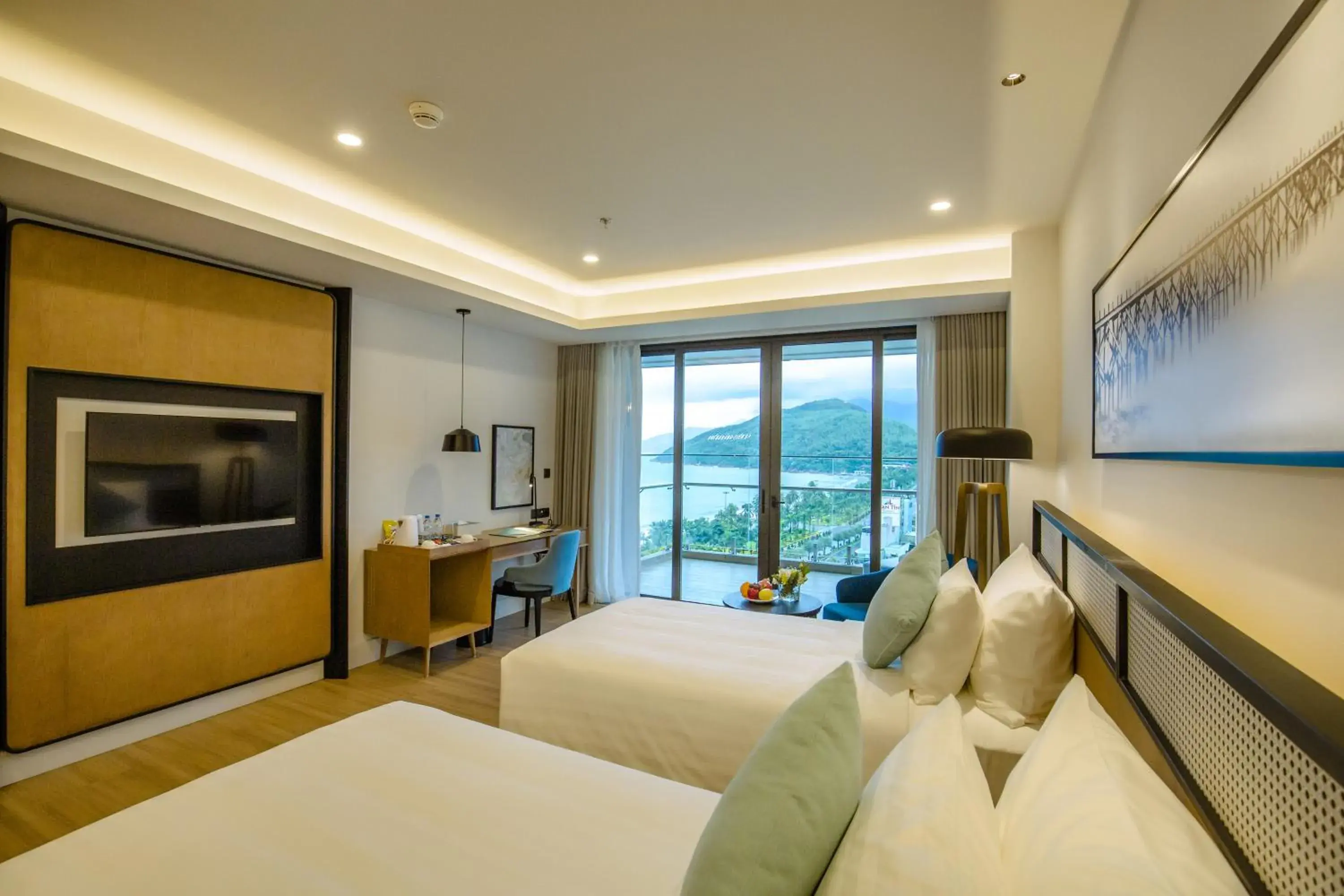 View (from property/room), Bed in FLC City Hotel Beach Quy Nhon View (from property/room), Bed in FLC City Hotel Beach Quy Nhon