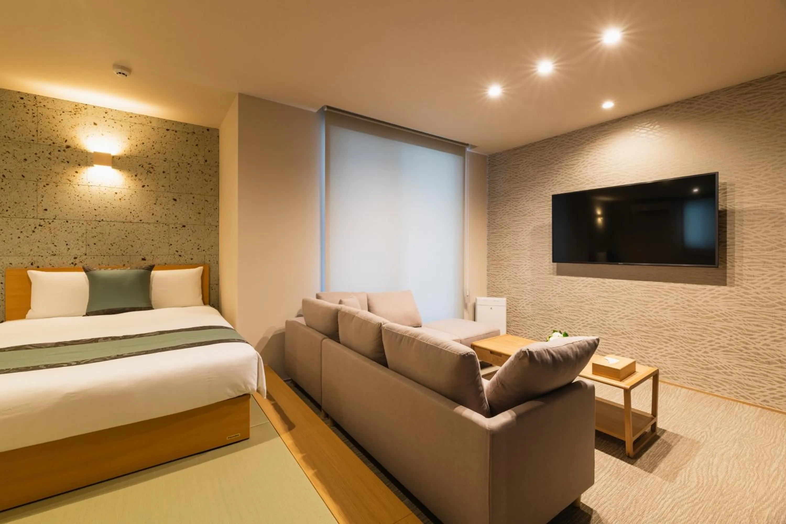 Photo of the whole room, Bed in GRAND BASE Nagasaki Nakamachi