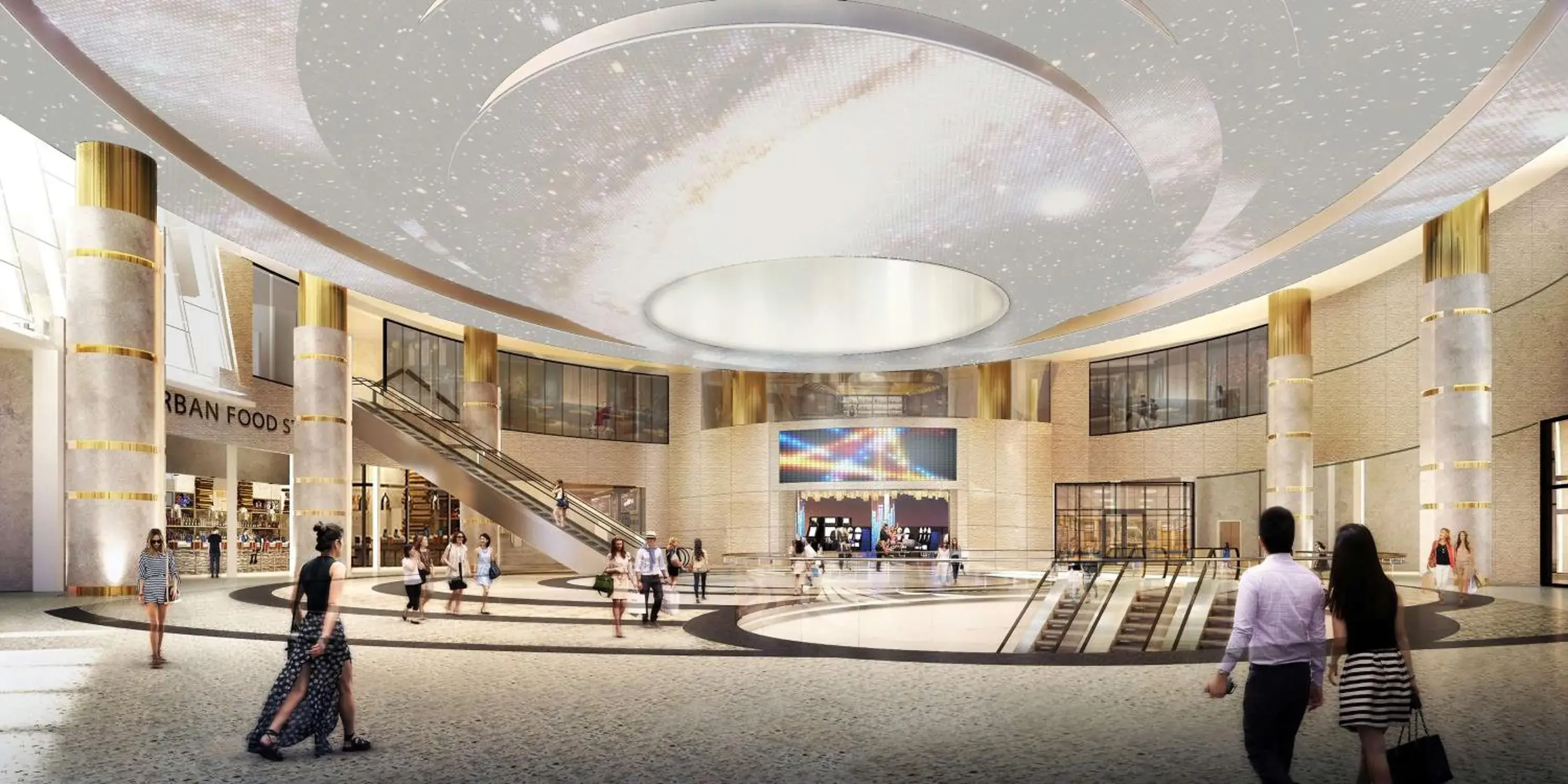 Lobby or reception in Hyatt Regency JFK Airport at Resorts World New York Lobby or reception in Hyatt Regency JFK Airport at Resorts World New York