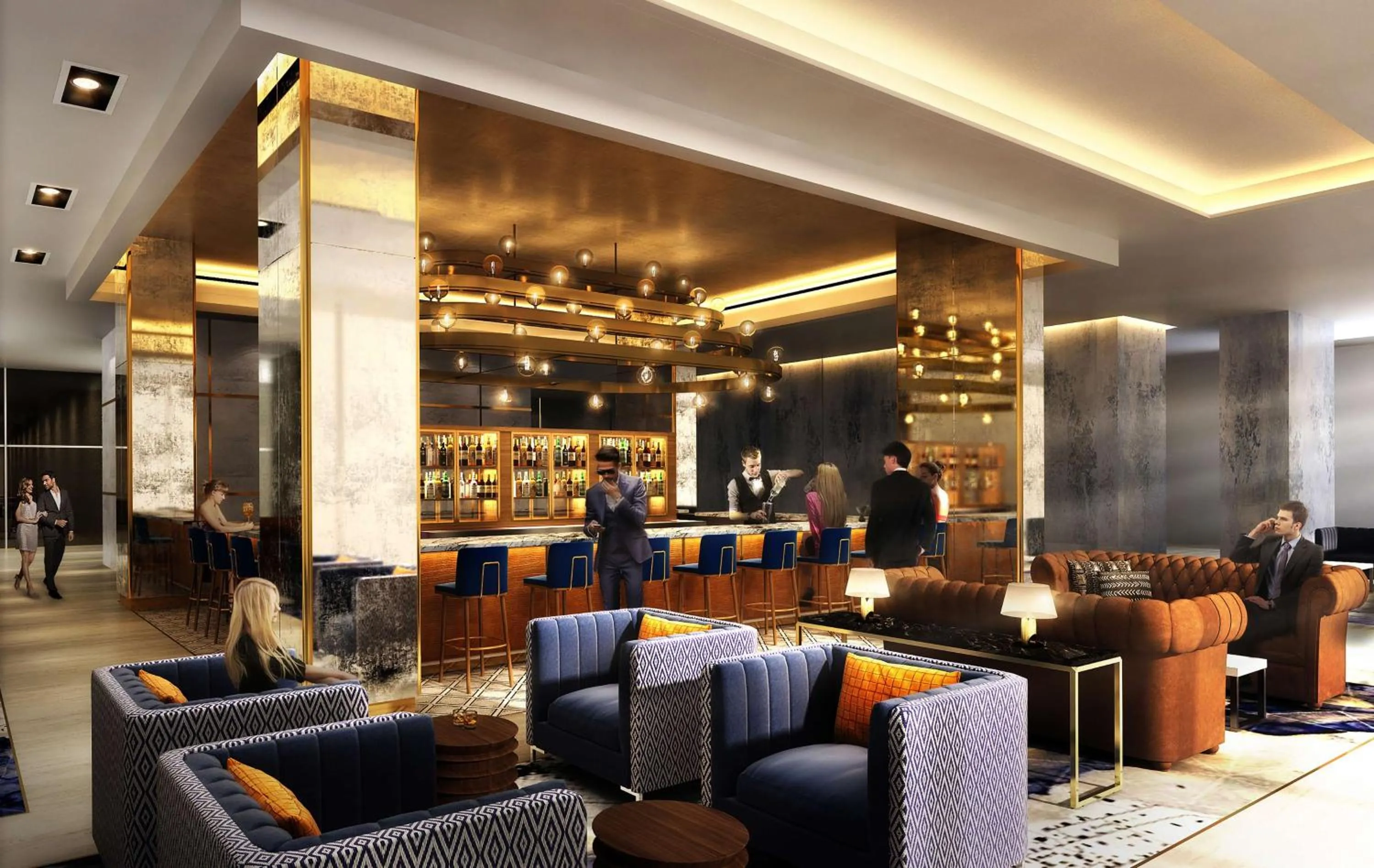Lounge or bar in Hyatt Regency JFK Airport at Resorts World New York