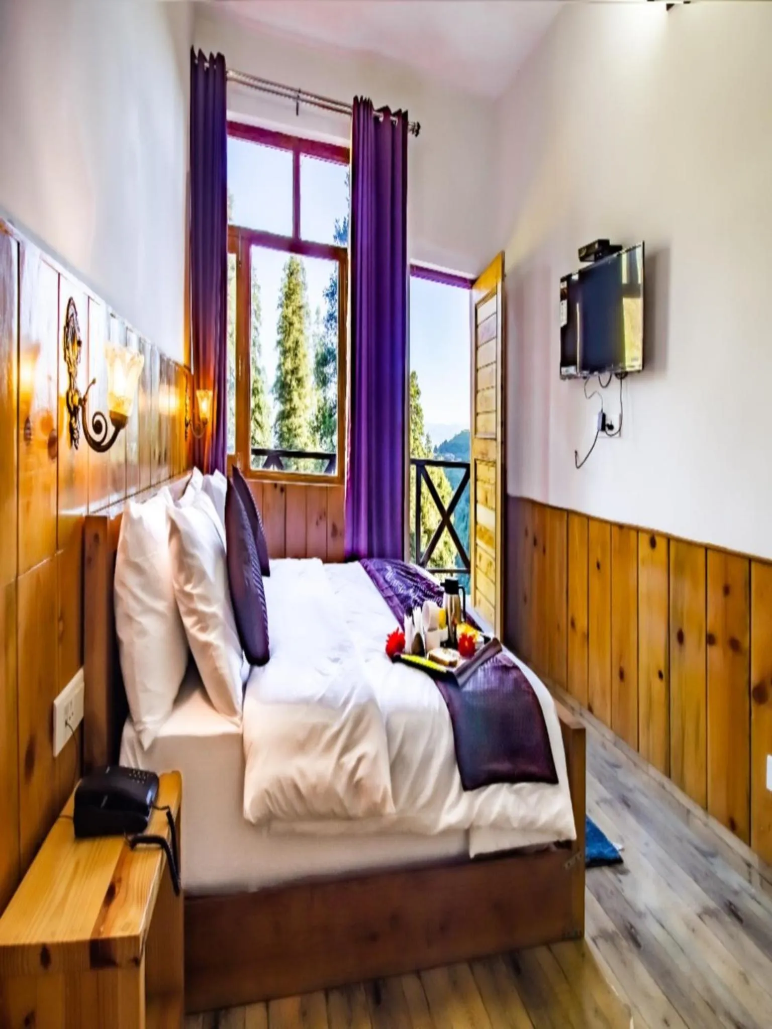 Bedroom, Bed in LA Riqueza Kanatal - Mountain View Rooms - Best Location - Amazing Food - Close to Jungle Safari & Adventure Activities