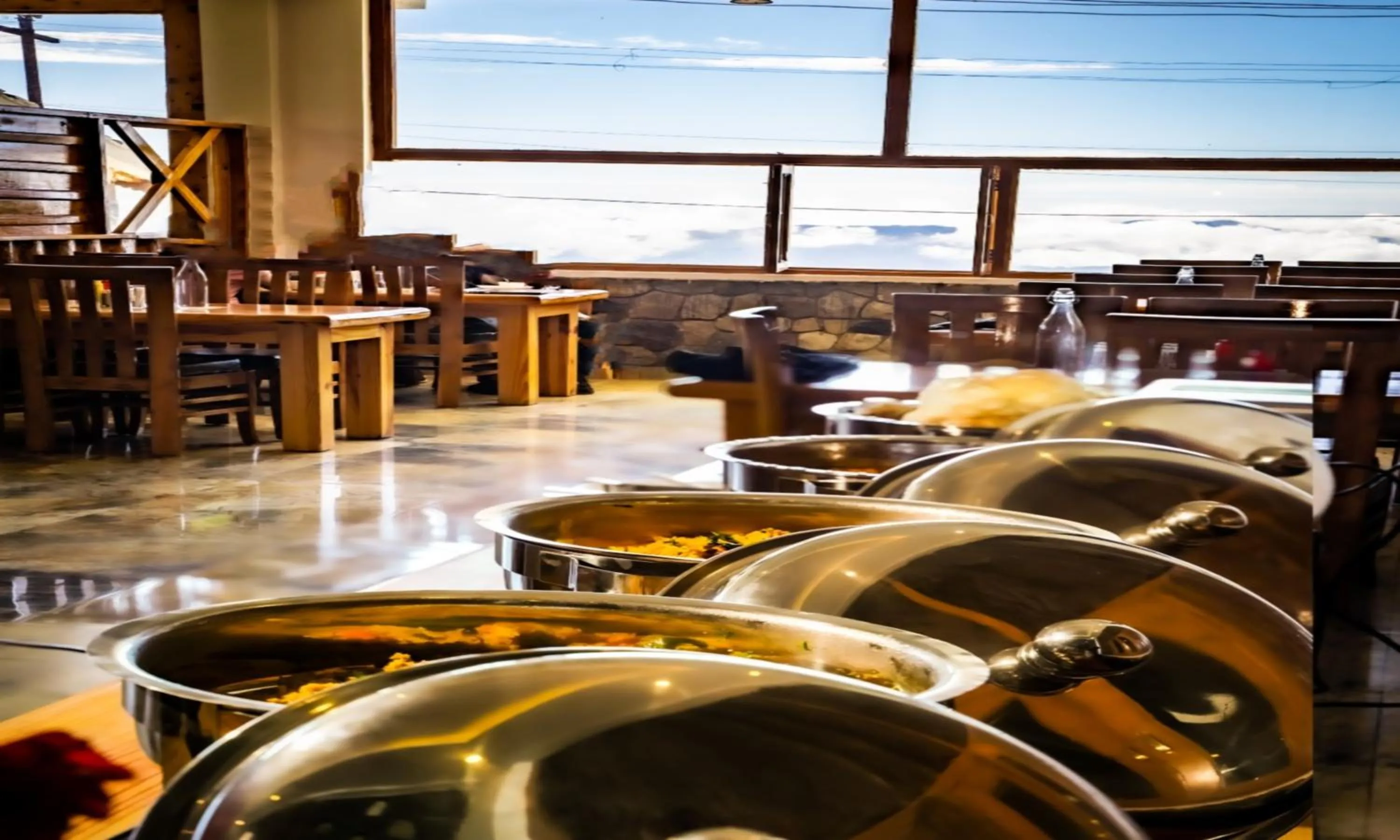 Restaurant/places to eat in LA Riqueza Kanatal - Mountain View Rooms - Best Location - Amazing Food - Close to Jungle Safari & Adventure Activities